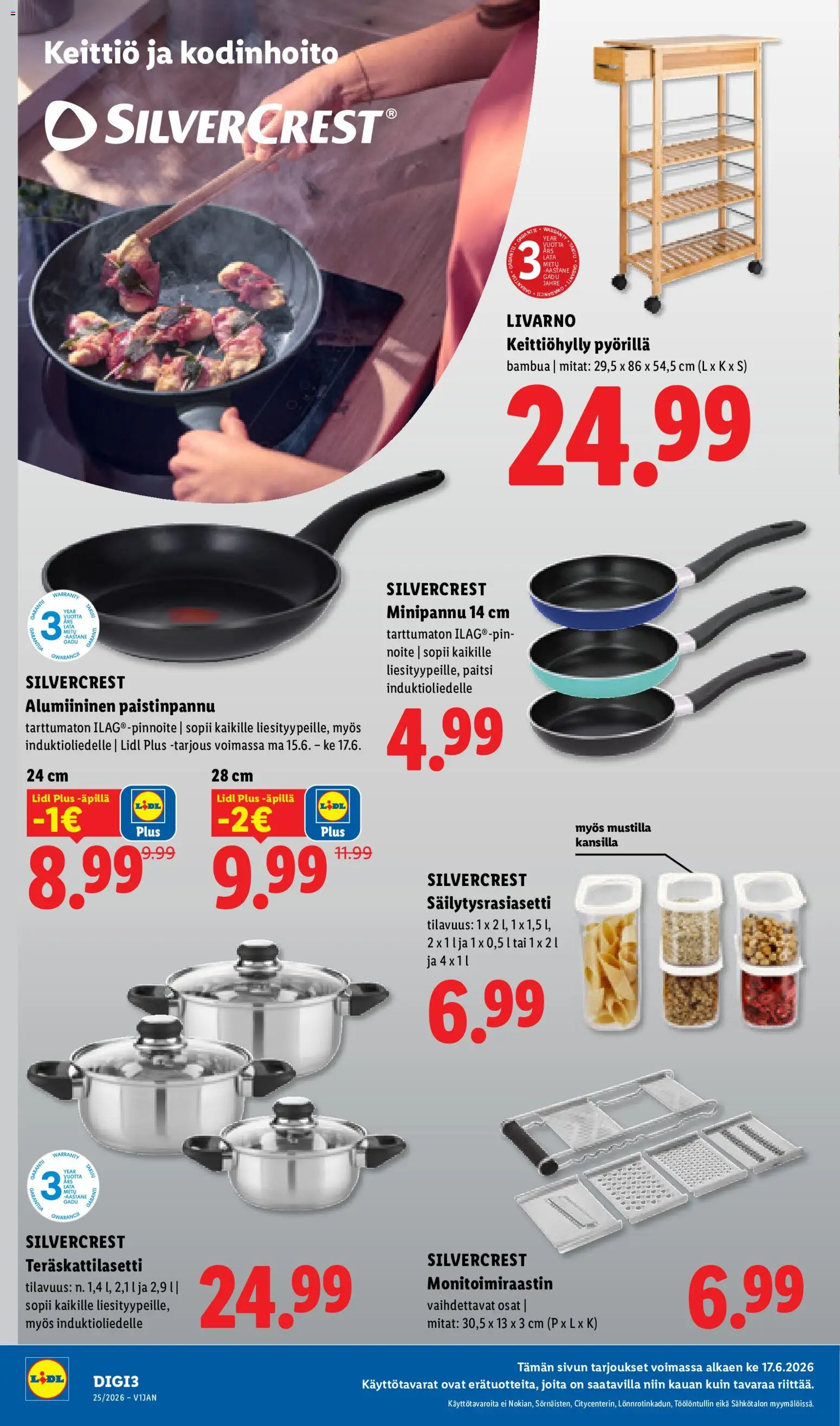 Lidl tarjoukset - Helsinki – voimassa 17.06.2026 alkaen | Sivu: 19 | Tuotteet: Paistinpannu, Keittiö