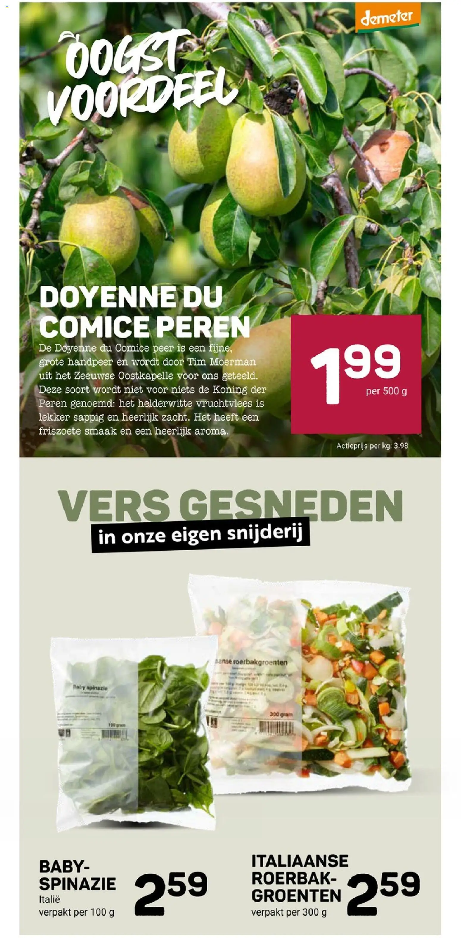 {H1} | Pagina: 12 | Producten: Spinazie, Peren, Groenten, Peer