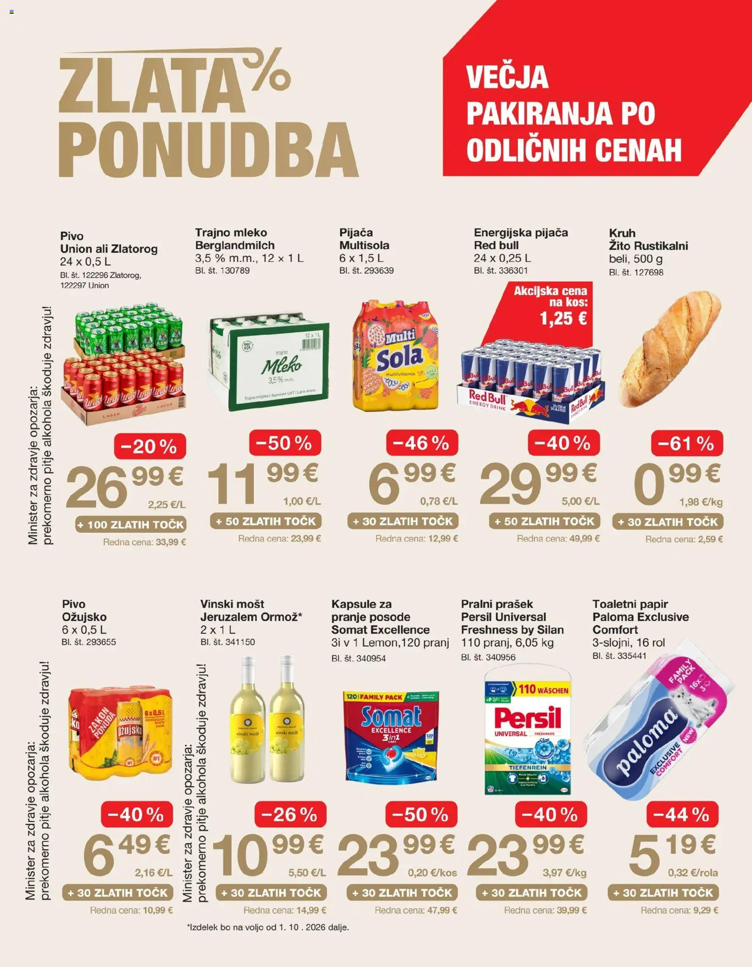 Novi Petrol katalog ponudbe – veljaven od 01.09.2026 | Stran: 24 | Izdelki: Prašek, Kos, Mleko, Kruh