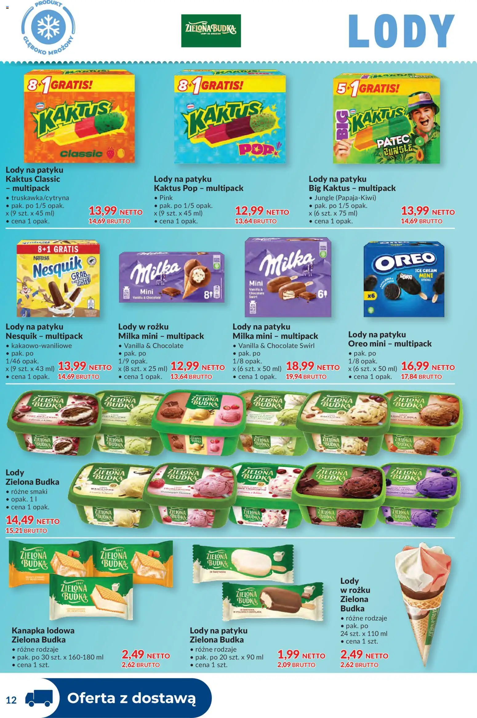 Makro gazetka - Dystrybucja do sklepów od 07.07.2026 | Strona: 12 | Produkty: Milka, Lody na patyku, Lody