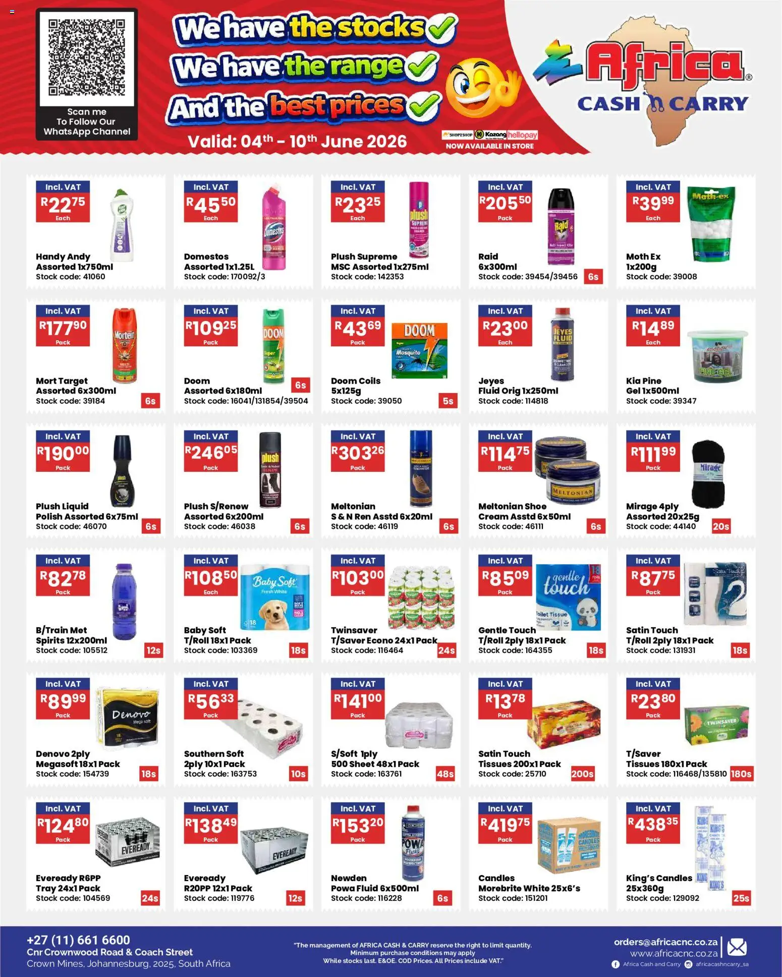 New Africa Cash & Carry catalogue – valid from 04.06.2026 | Page: 21 | Products: Blush, Cream, Stock, Tissues