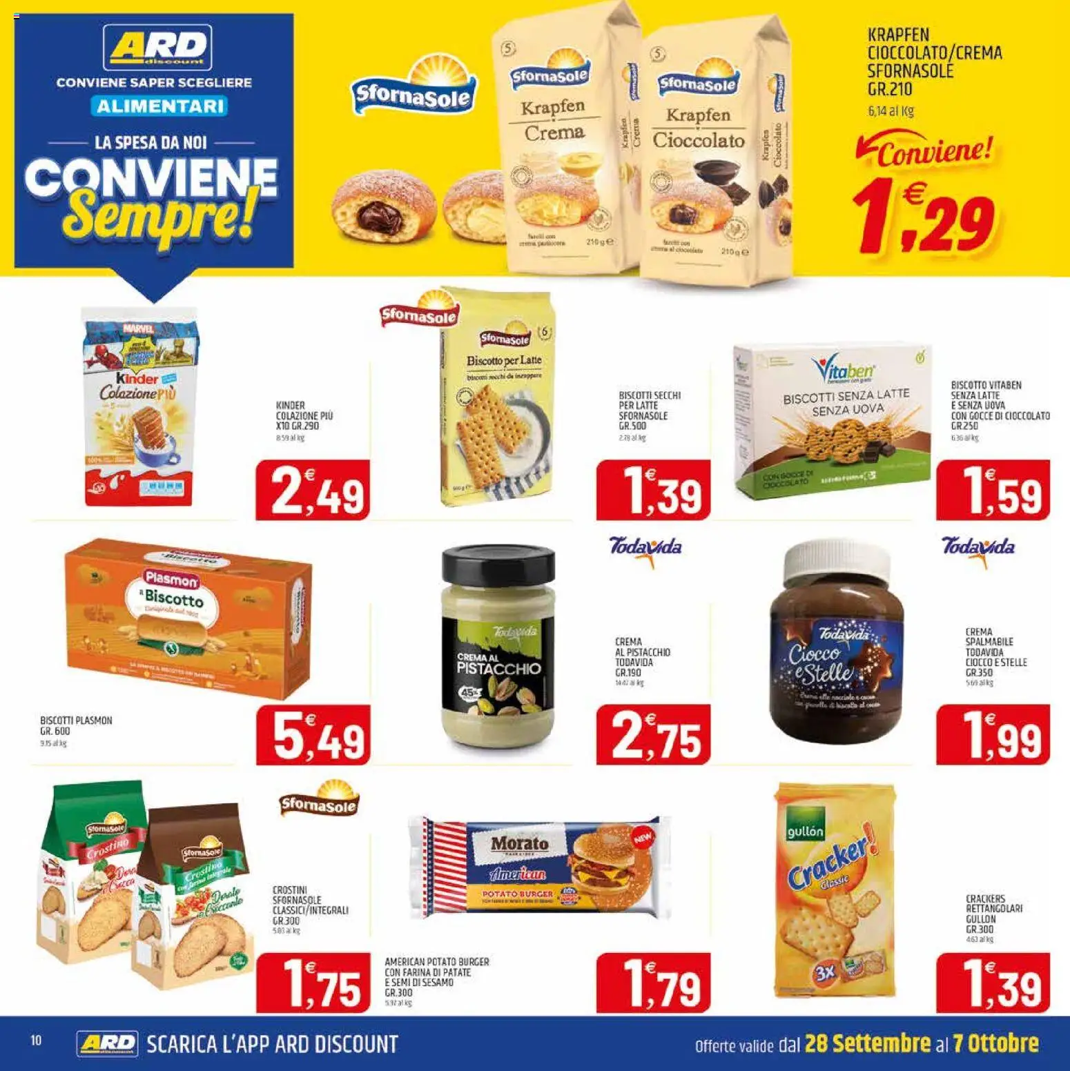 Volantino ARD Discount del 28/09/2026 | Pagina: 10 | Prodotti: Uova, Cioccolato, Semi di sesamo, Sesamo