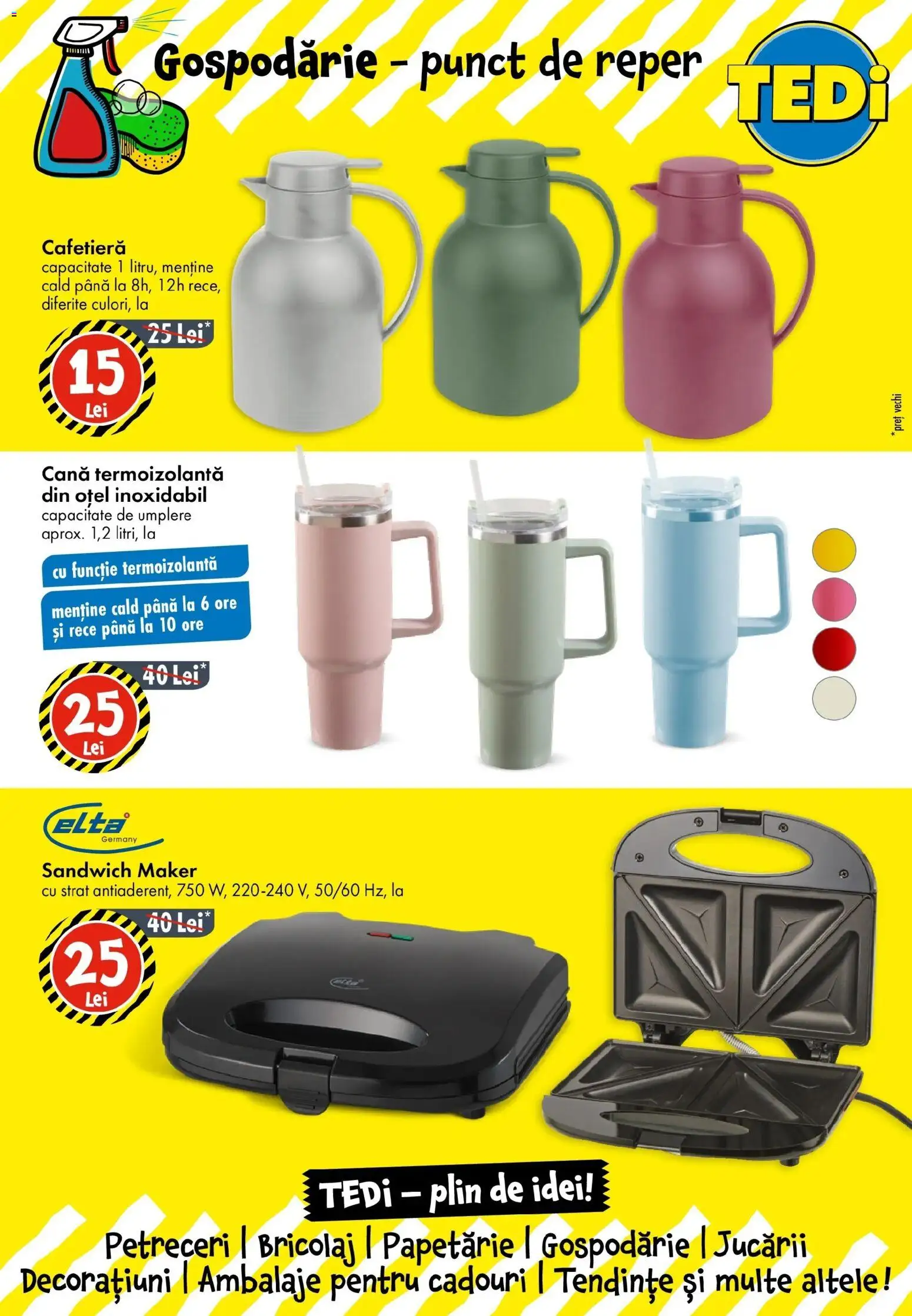 TEDi Catalog Chitila - Oferta 13.08.2026 - 20.08.2026 | Pagină: 9 | Produse: Cafetieră, Sandwich Maker