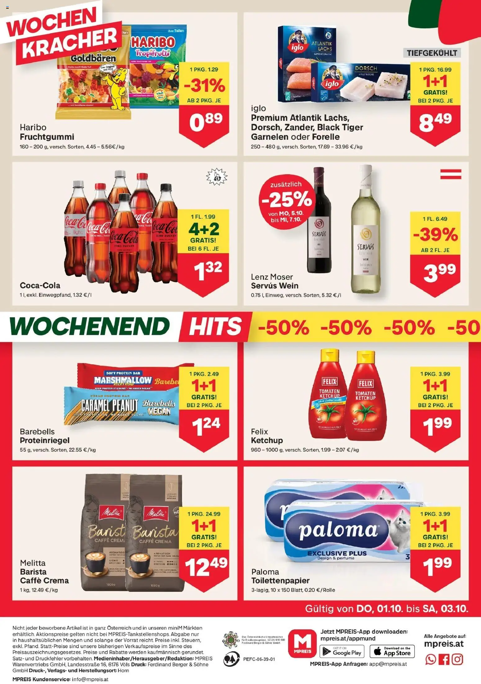 MPREIS St.Gallenkirch von 01.10.2026 - Aktuelle Angebote | Seite: 12 | Produkte: Zucker, Proteinriegel, Wein, Tomaten