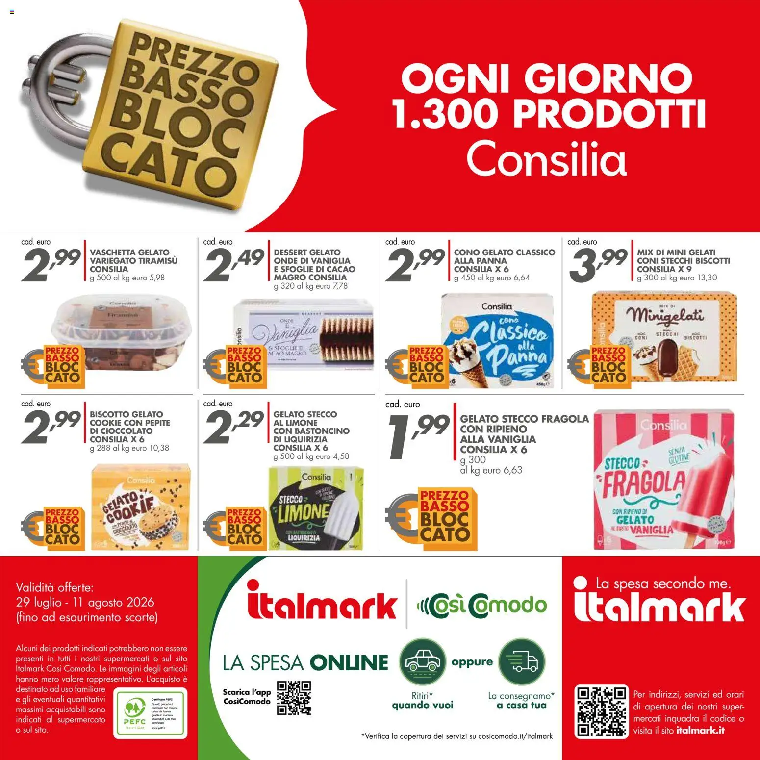 Volantino Italmark del 29/07/2026 | Pagina: 40 | Prodotti: Cioccolato, Panna, Limone, Cacao