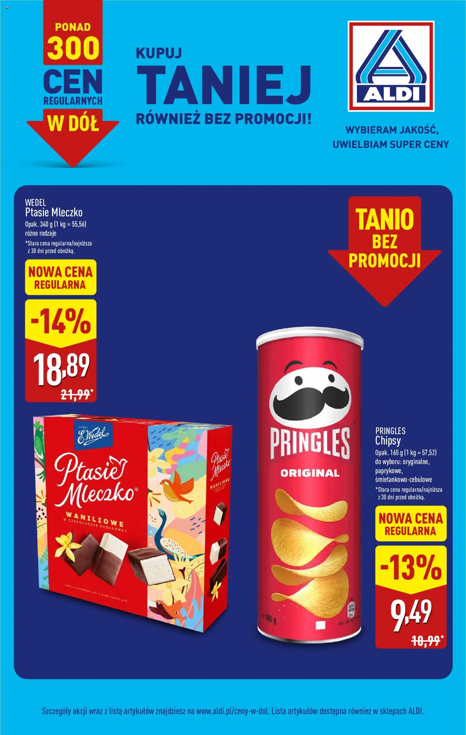 Aldi Polsko leták - Ceny regularne w dół od 14.09.2026 | Strana: 8 | Produkty: Marshmallow, Pringles, Chipsy