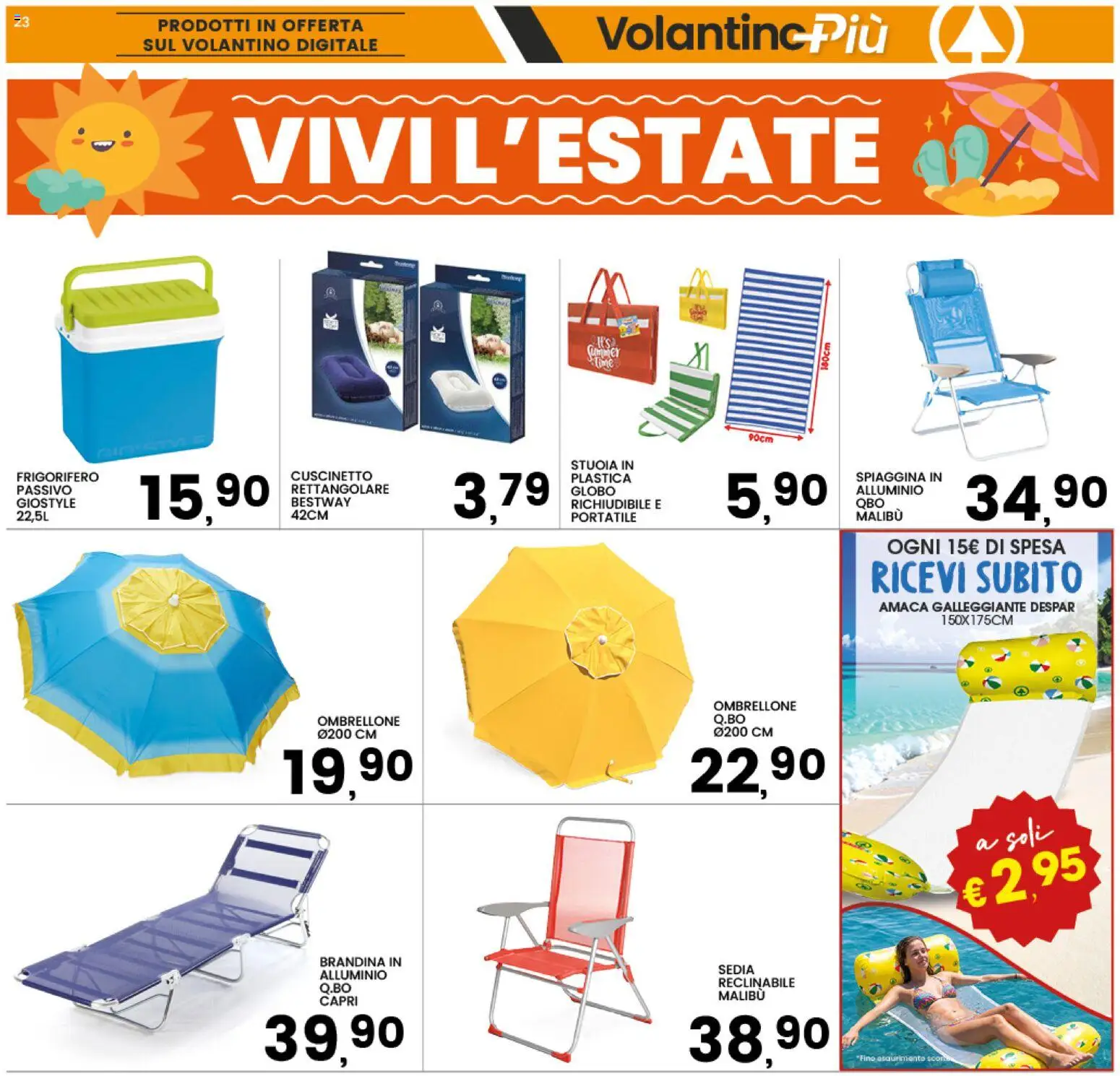 Volantino Interspar del 18.06.2026 | Pagina: 23 | Prodotti: Ombrellone, Amaca, Frigorifero, Alluminio