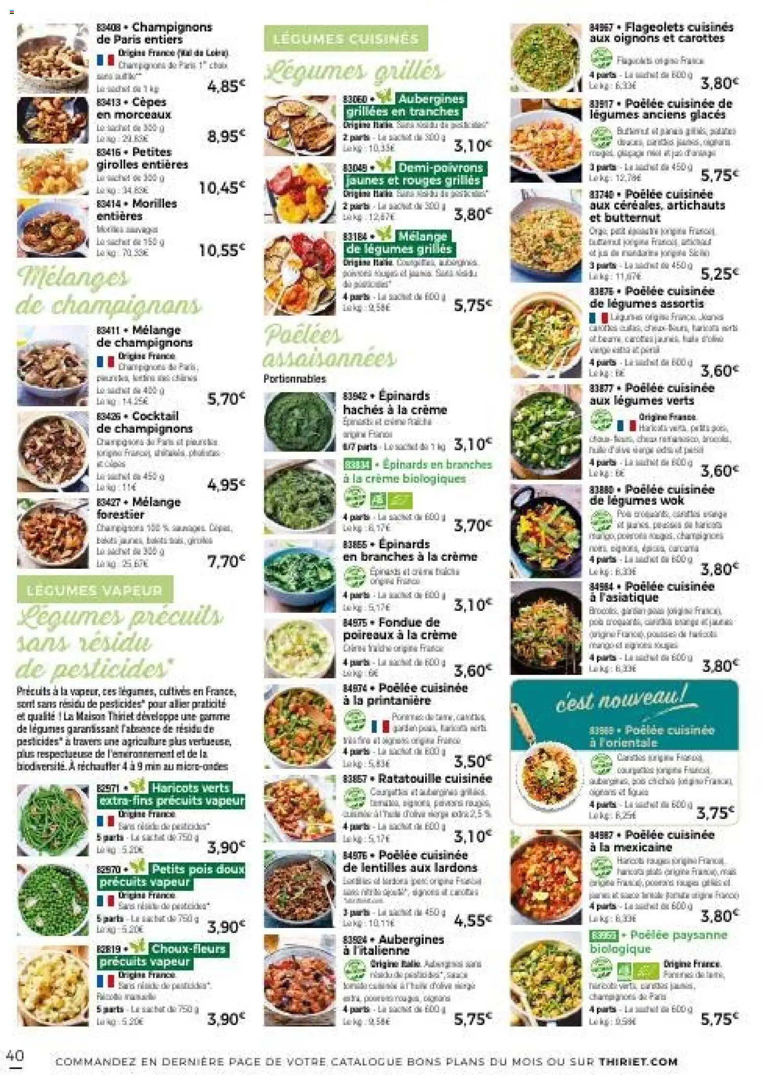 {H1} | Page: 43 | Produits: Lardons, Haricots verts, Pois, Crème