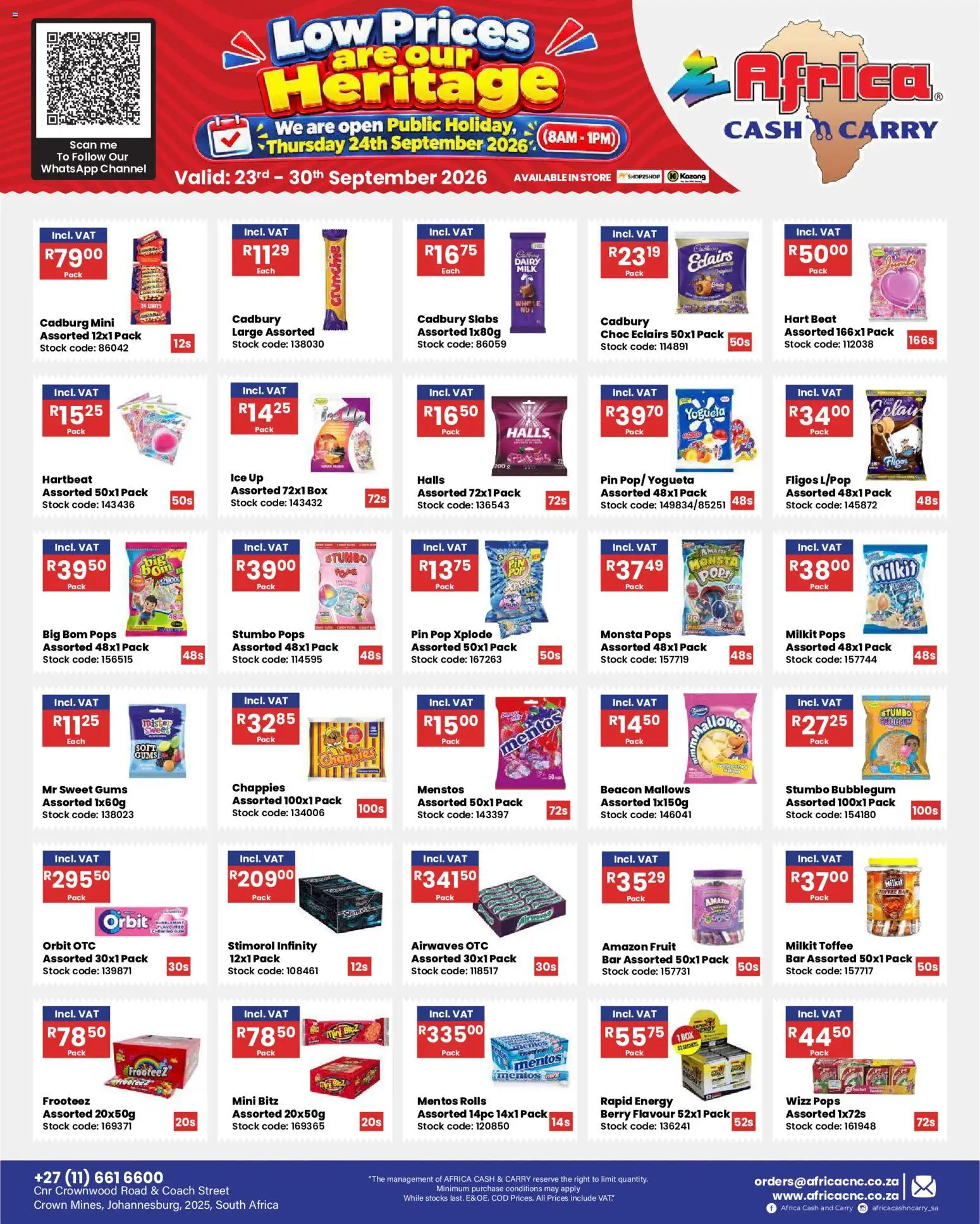 New Africa Cash & Carry catalogue – valid from 23/09/2026 | Page: 25 | Products: Box, Stock, Fruit