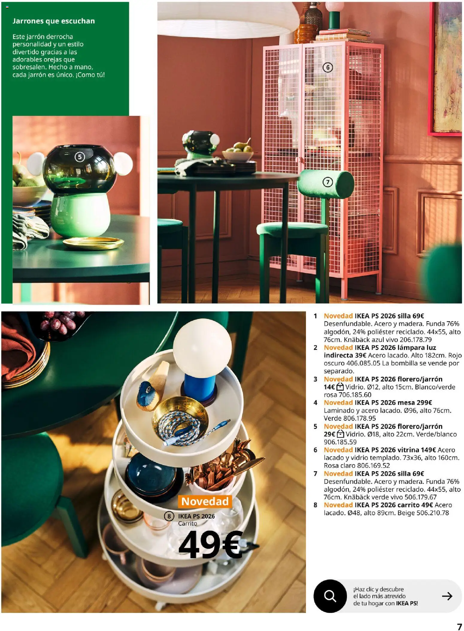 Catálogo IKEA Ps │ válido desde el 01.06.2026 | Página: 7 | Productos: Bombilla, Mesa, Jarrón, Lámpara
