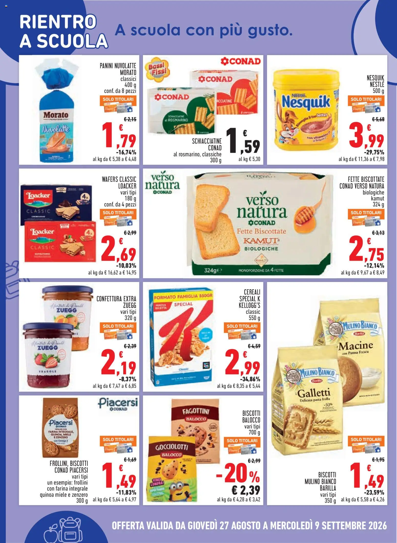 Volantino Conad del 27/08/2026 | Pagina: 14 | Prodotti: Rosmarino, Biscotti, Zenzero, Miele