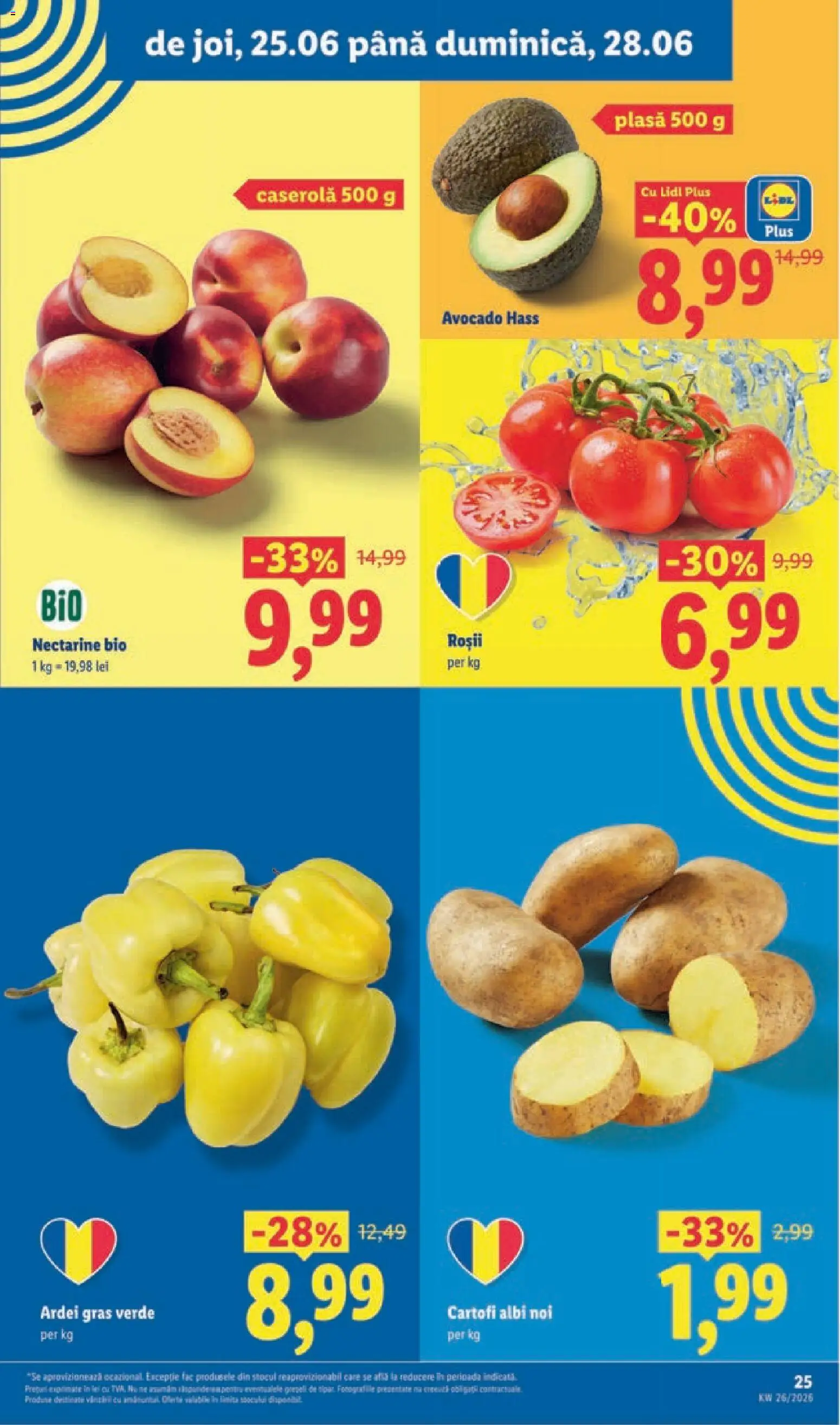 Noul catalog Lidl – valabil de la 22.06.2026 | Pagină: 25 | Produse: Şerit ödül, Temizlik kovası, Ardei, Avocado