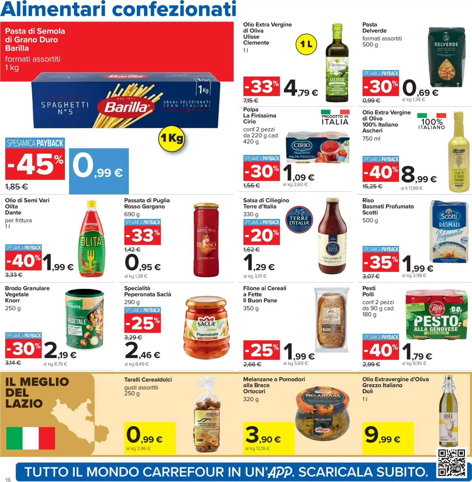 Volantino Carrefour del 21.04.2026 | Pagina: 16 | Prodotti: Salsa, Pesto, Melanzane, Olio extra vergine