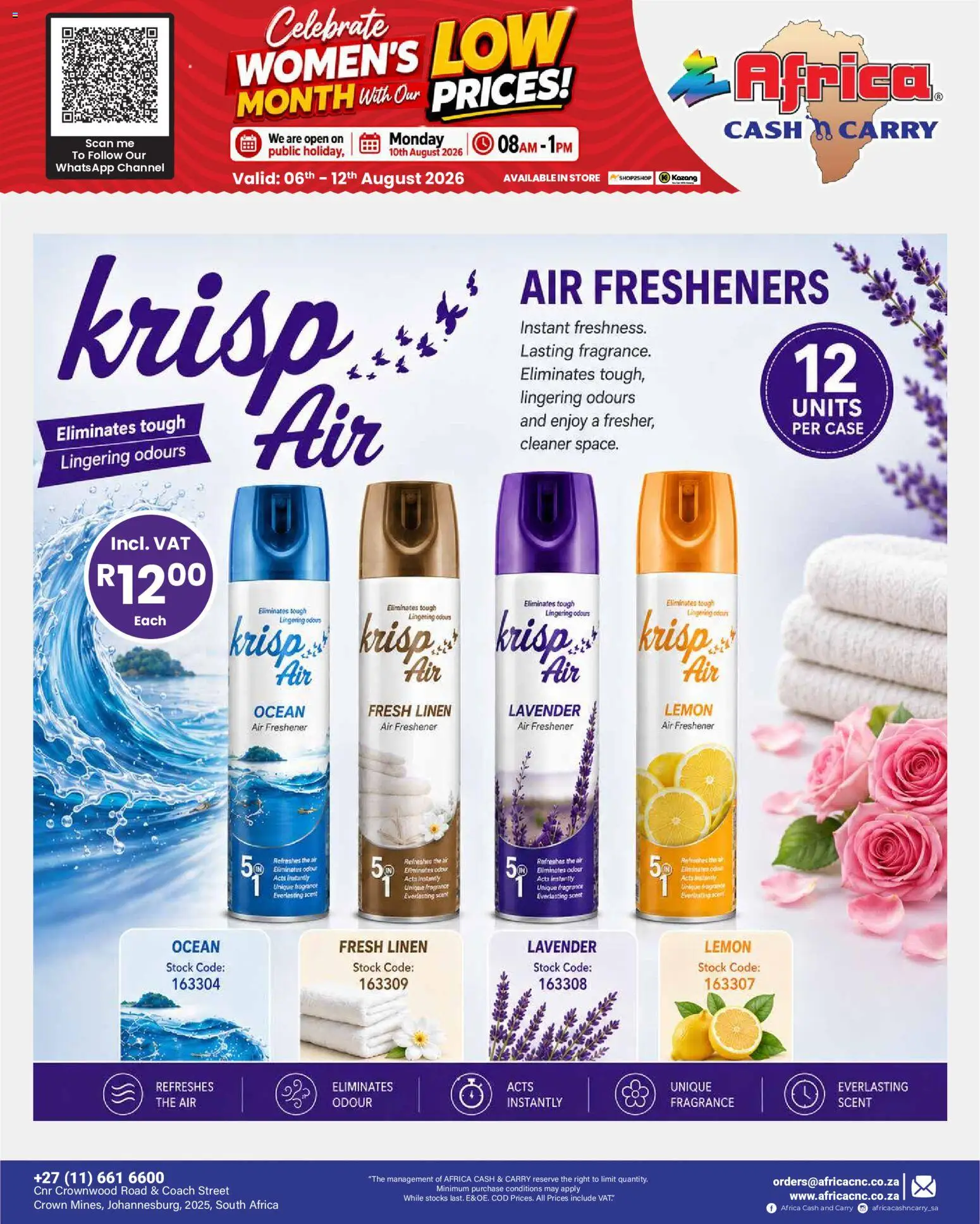 New Africa Cash & Carry catalogue – valid from 06/08/2026 | Page: 19 | Products: Air freshener, Fragrance, Stock, Lemon