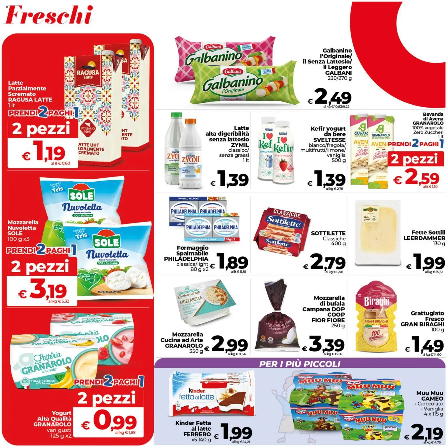 Volantino COOP del 09.06.2026 | Pagina: 10 | Prodotti: Yogurt, Cioccolato, Mozzarella, Latte