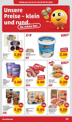 Penny Markt - Flugblatt ab 24.09.2026 gültig | Seite: 22 | Produkte: Milch, Joghurt, Schokolade