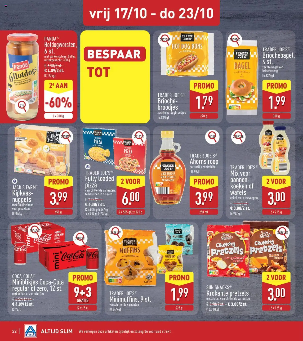 {H1} | Pagina: 22 | Producten: Coca Cola, Oven, Cheddar, Broodjes