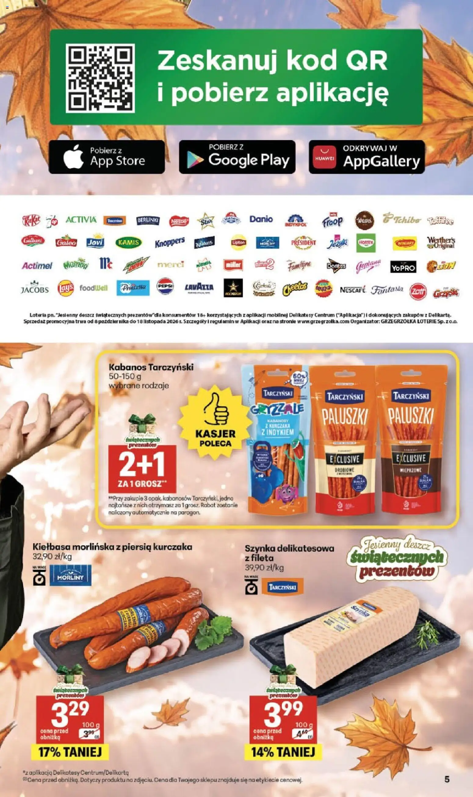 Delikatesy Centrum Black Weeks od 29.10.2026 | Strona: 5 | Produkty: Merci, Szynka, Delikatesy, Actimel