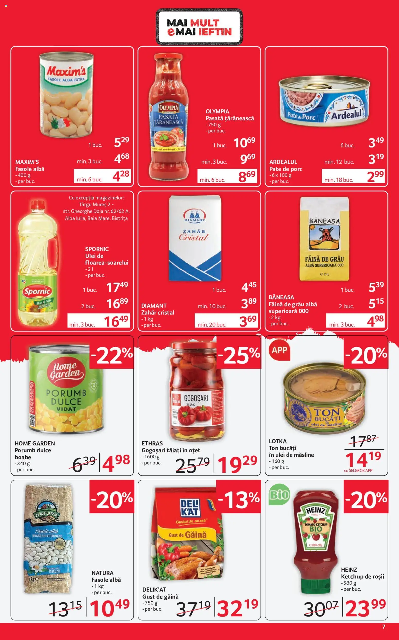 Noul catalog Selgros – valabil de la 15.05.2026 | Pagină: 7 | Produse: Pate, Ulei, Făină, Roșii
