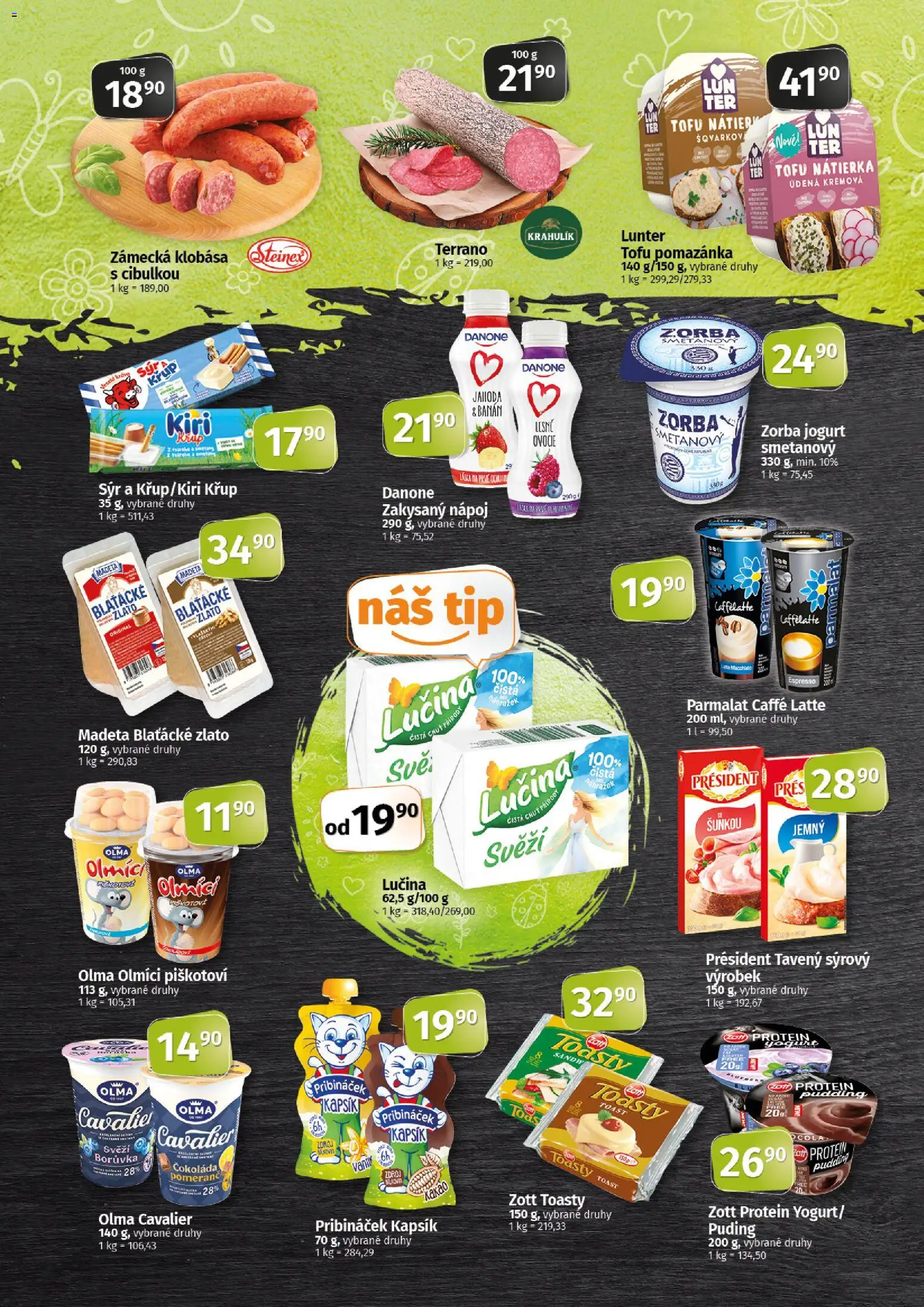 Coop leták - Tip Extra od 24.06.2026 | Strana: 2 | Produkty: Sýr, Tofu, Banán, Pomazánka
