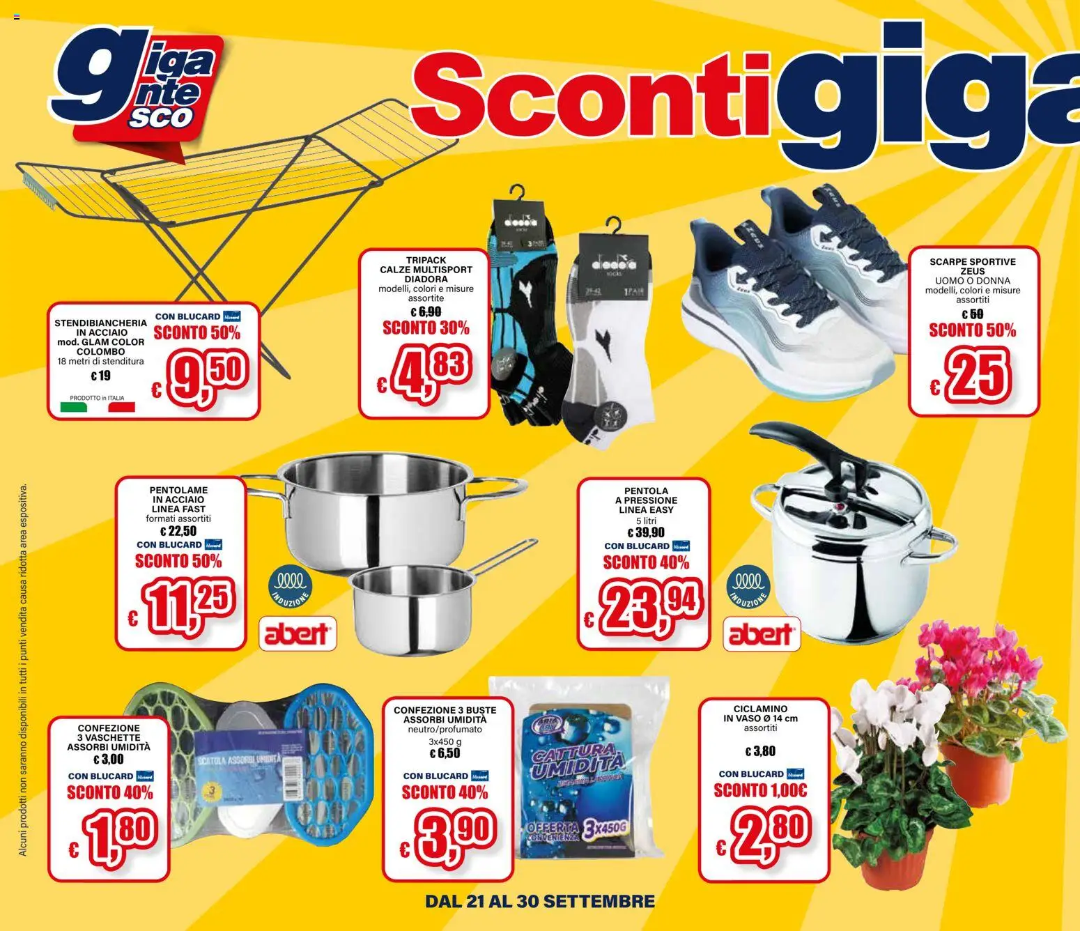 Volantino Il Gigante del 21/09/2026 | Pagina: 6 | Prodotti: Stendibiancheria, Scarpe, Scarpe sportive, Scatola