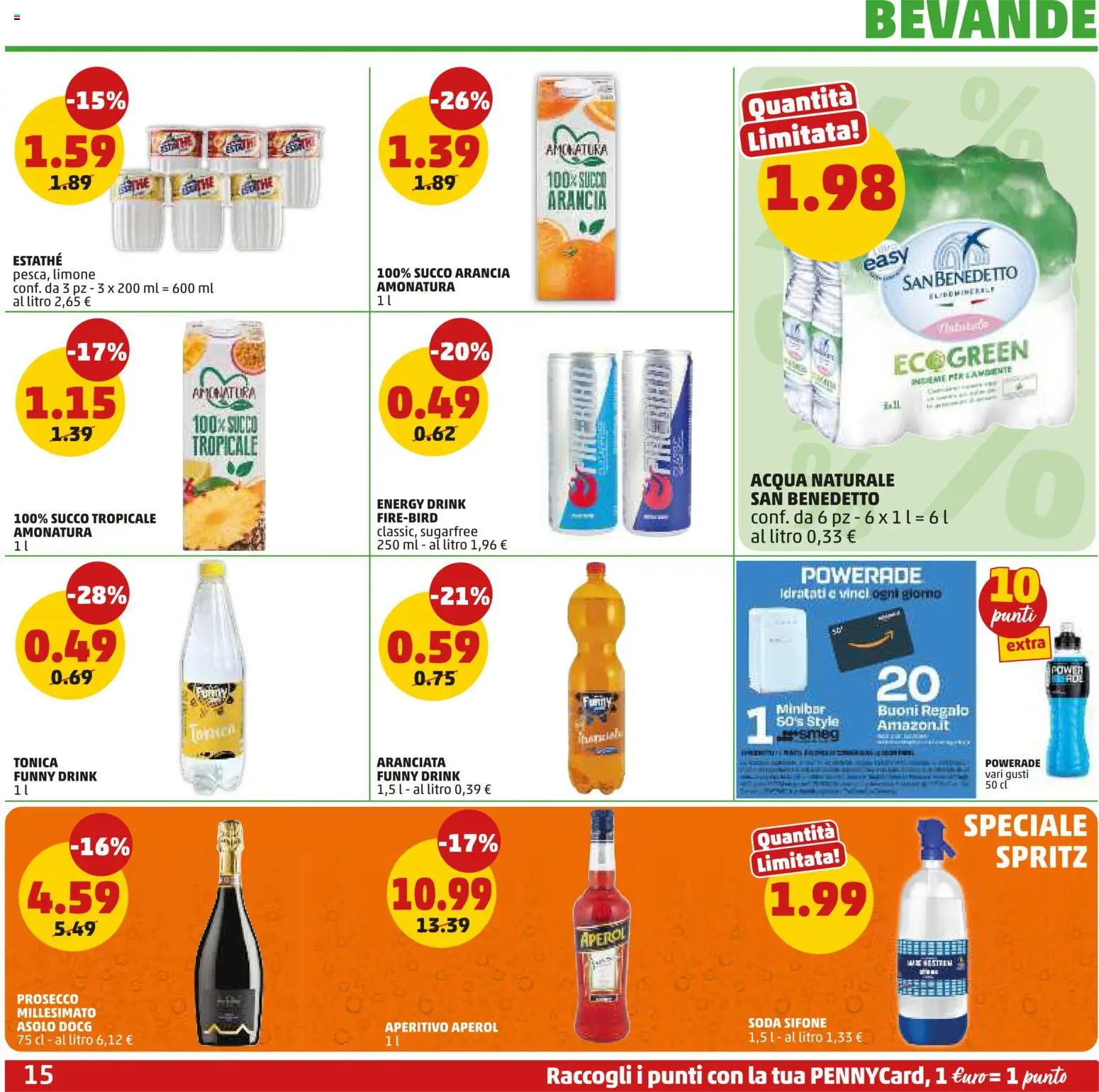 Volantino PENNY del 13/08/2026 | Pagina: 15 | Prodotti: Succo, Limone, Arancia, Aperol
