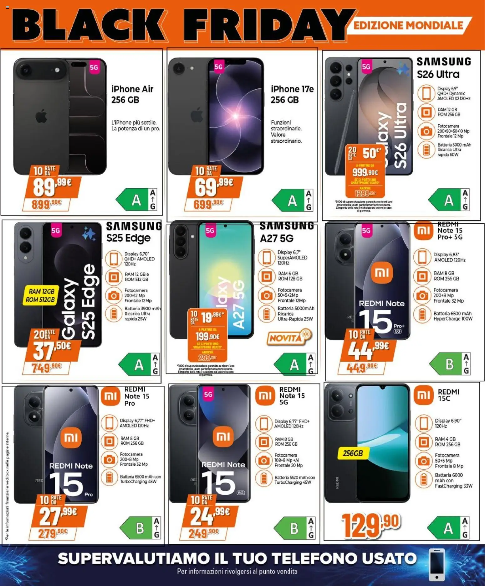 Volantino Expert del 02/07/2026 | Pagina: 6 | Prodotti: Telefono, Smartphone, Batteria, Samsung