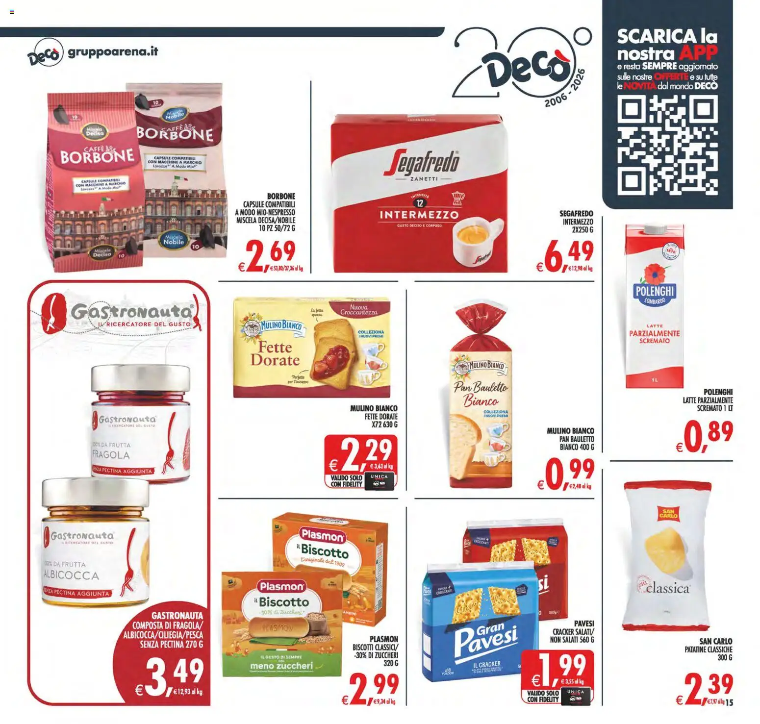 Volantino Decò del 29.05.2026 | Pagina: 15 | Prodotti: Patatine, Biscotti, Frutta, Latte