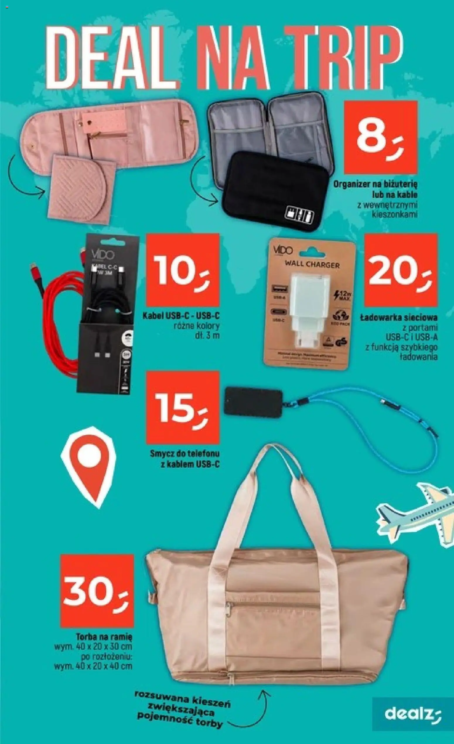 Dealz gazetka od 25.06.2026 | Strona: 43 | Produkty: Kabel, Ładowarka, Torba