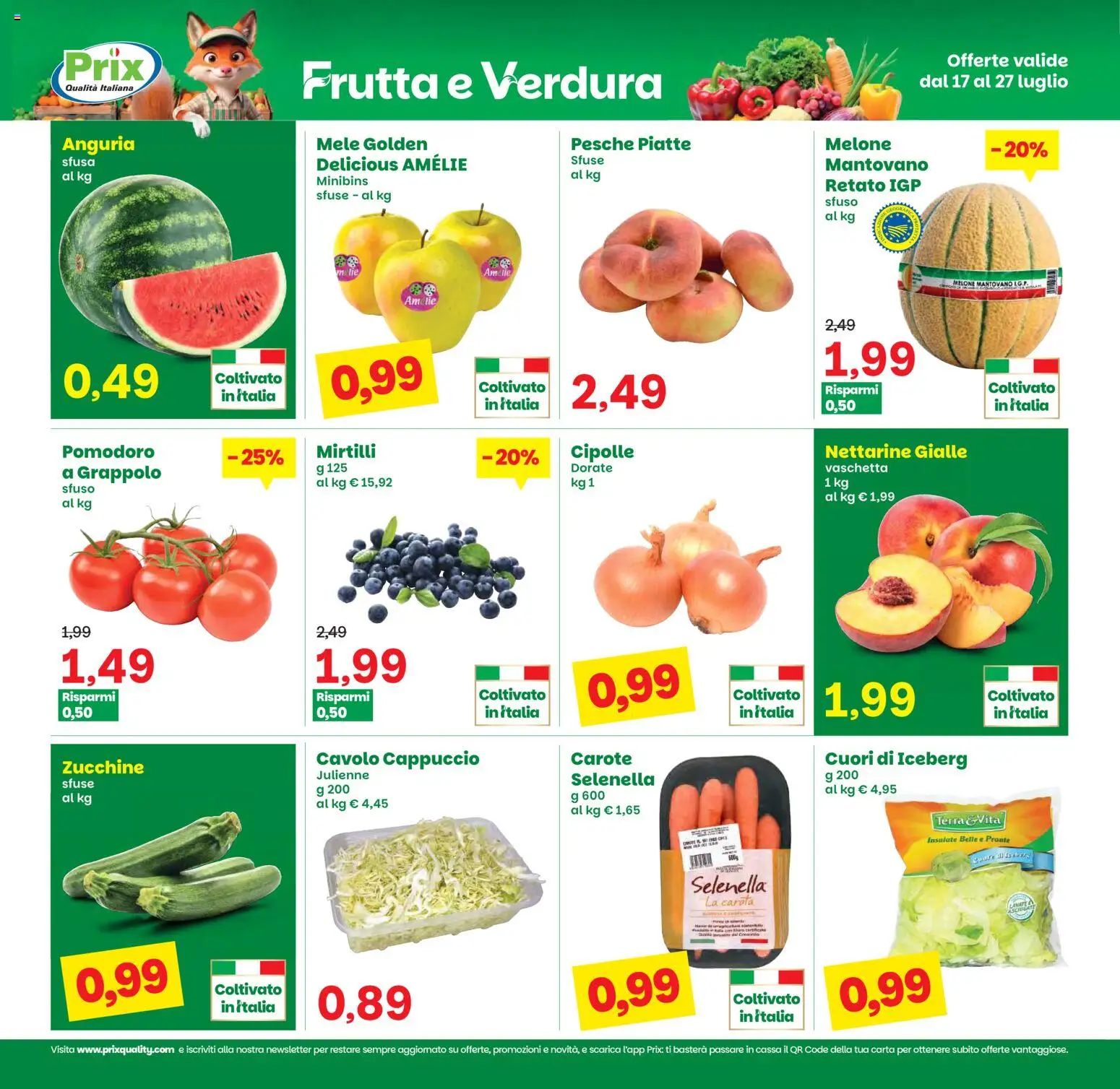 Volantino Prix del 17/07/2026 | Pagina: 9 | Prodotti: Carote, Anguria, Mirtilli, Nettarine