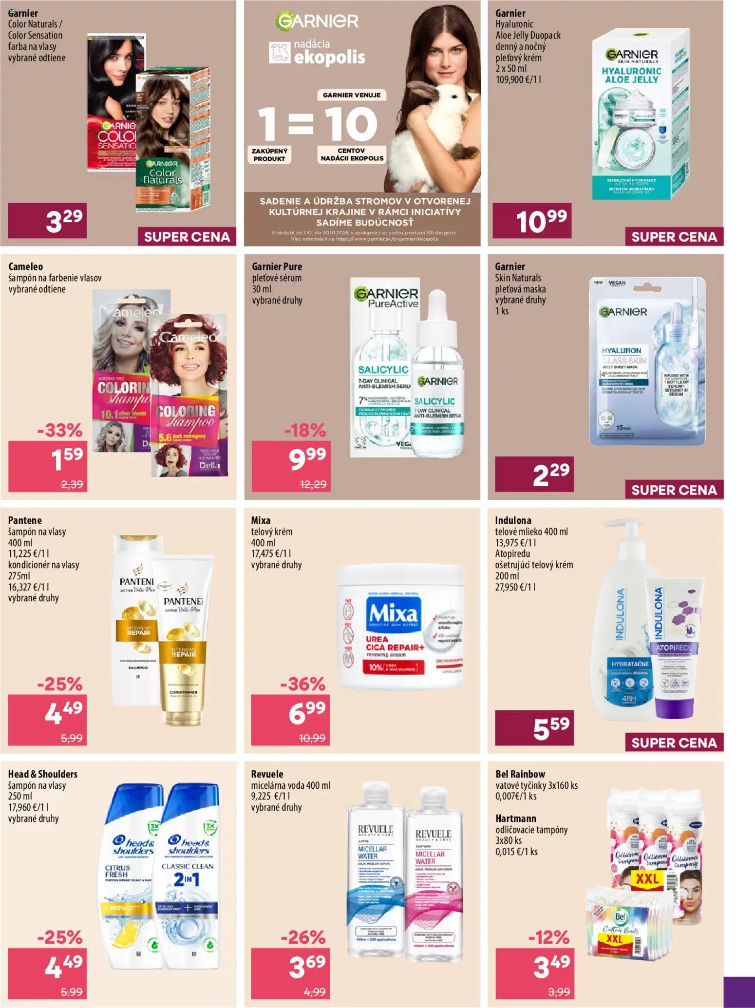 Nové 101 drogerie akcie – leták je platný od 23.09.2026 | Strana: 5 | Produkty: Mlieko, Farba na vlasy, Maska, Krém