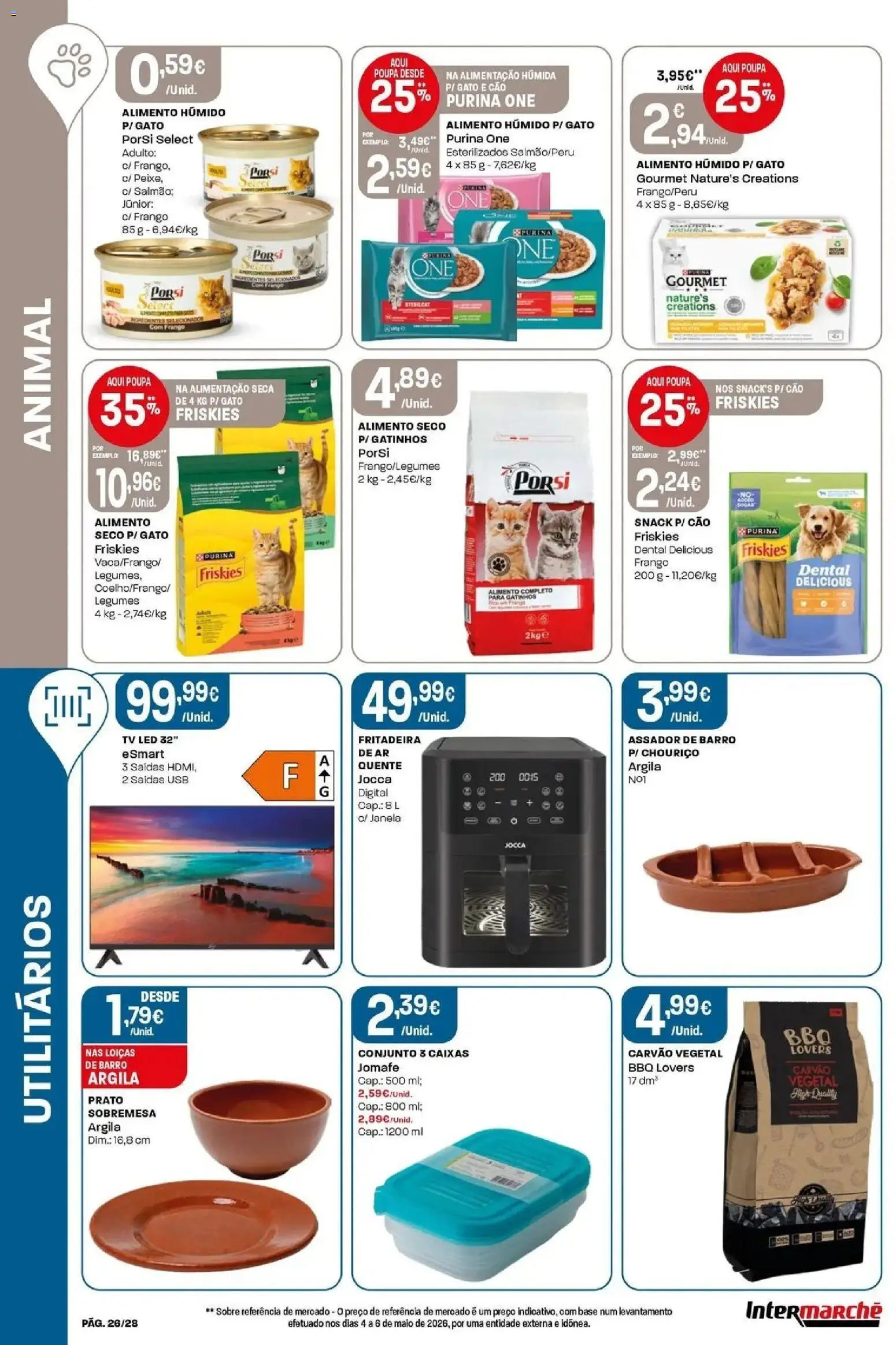 Intermarché - Isto é que são preços BAIXOS │ válido de 04/06/2026 | Página: 26 | Produtos: Frango, Base, Carvão vegetal, Chouriço