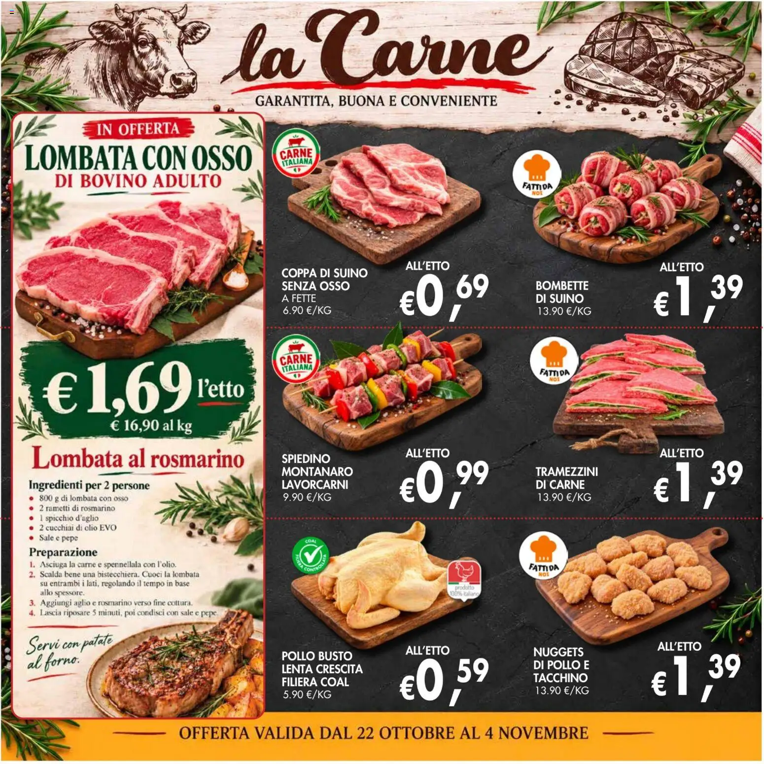 Volantino Coal del 22/10/2026 | Pagina: 6 | Prodotti: Patate, Sale, Carne, Ingredienti