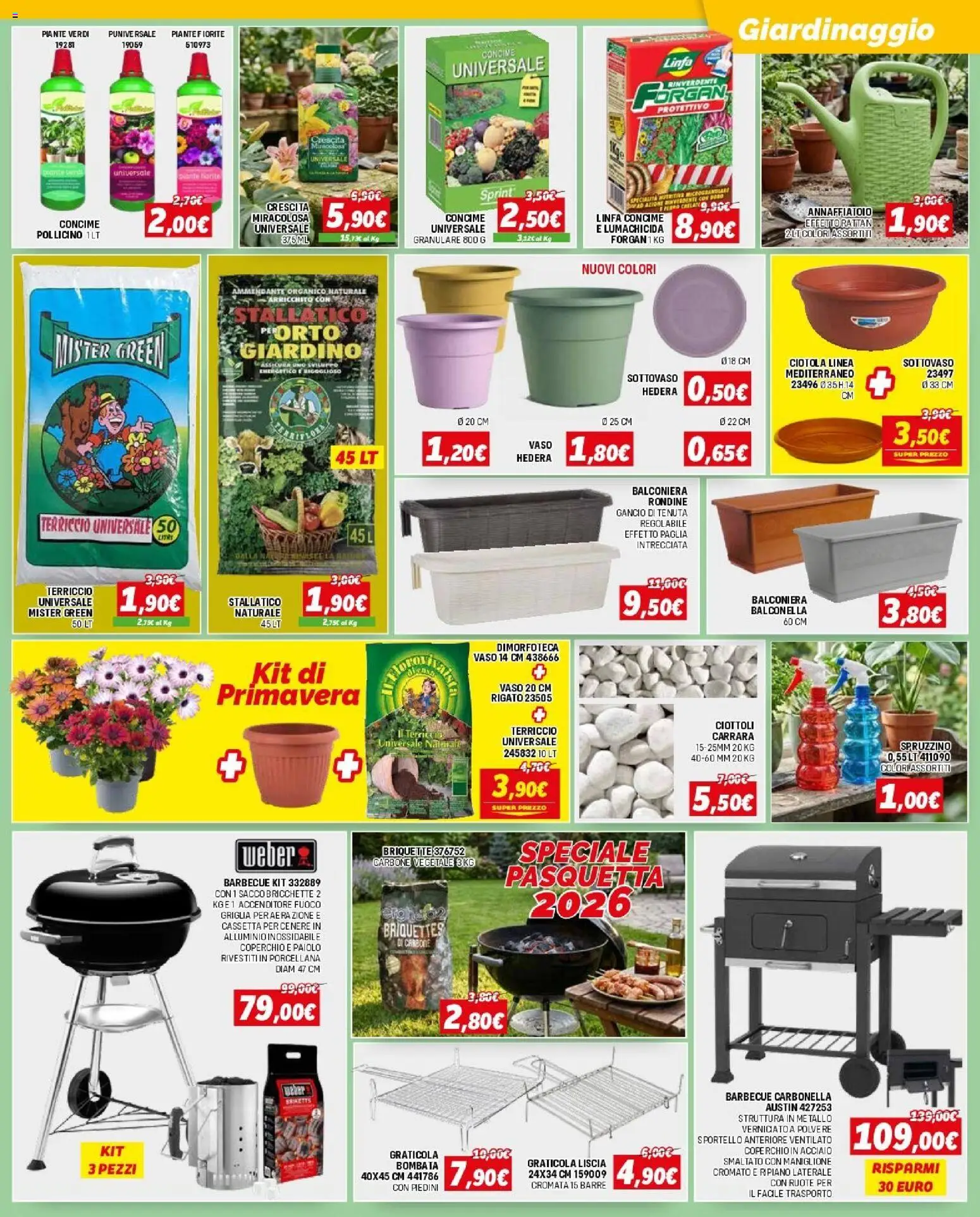 Volantino Orizzonte del 12.03.2026 | Pagina: 11 | Prodotti: Ripiano, Concime, Barbecue, Ciotola