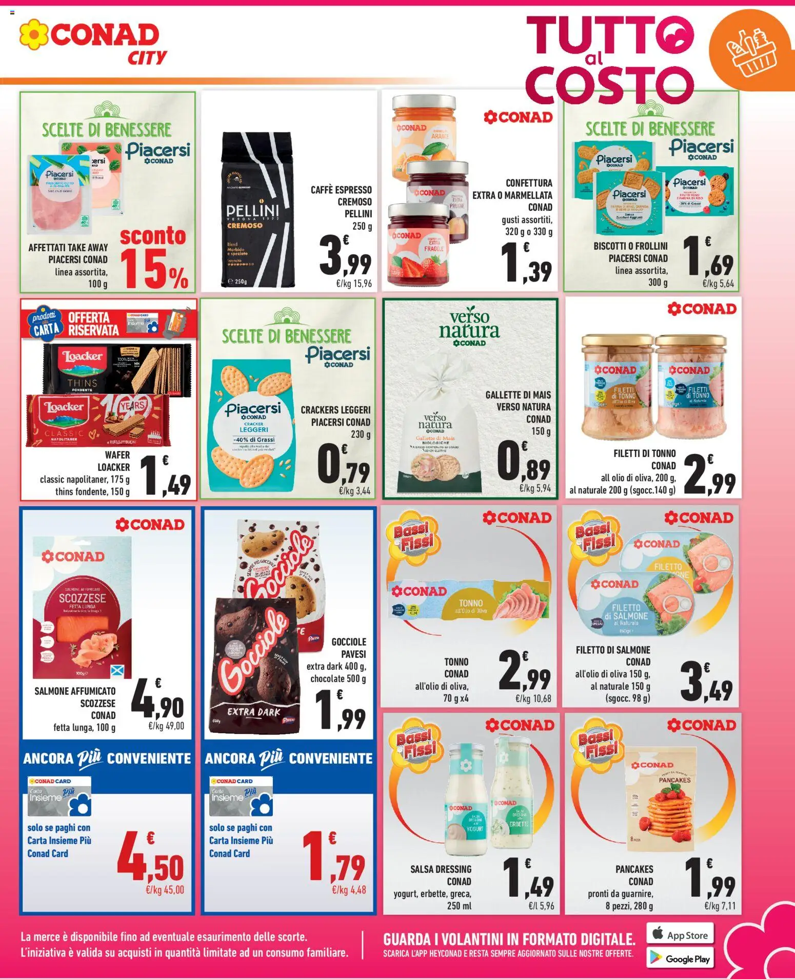 Volantino Conad del 19.06.2026 | Pagina: 3 | Prodotti: Salmone affumicato, Yogurt, Fragole, Salsa