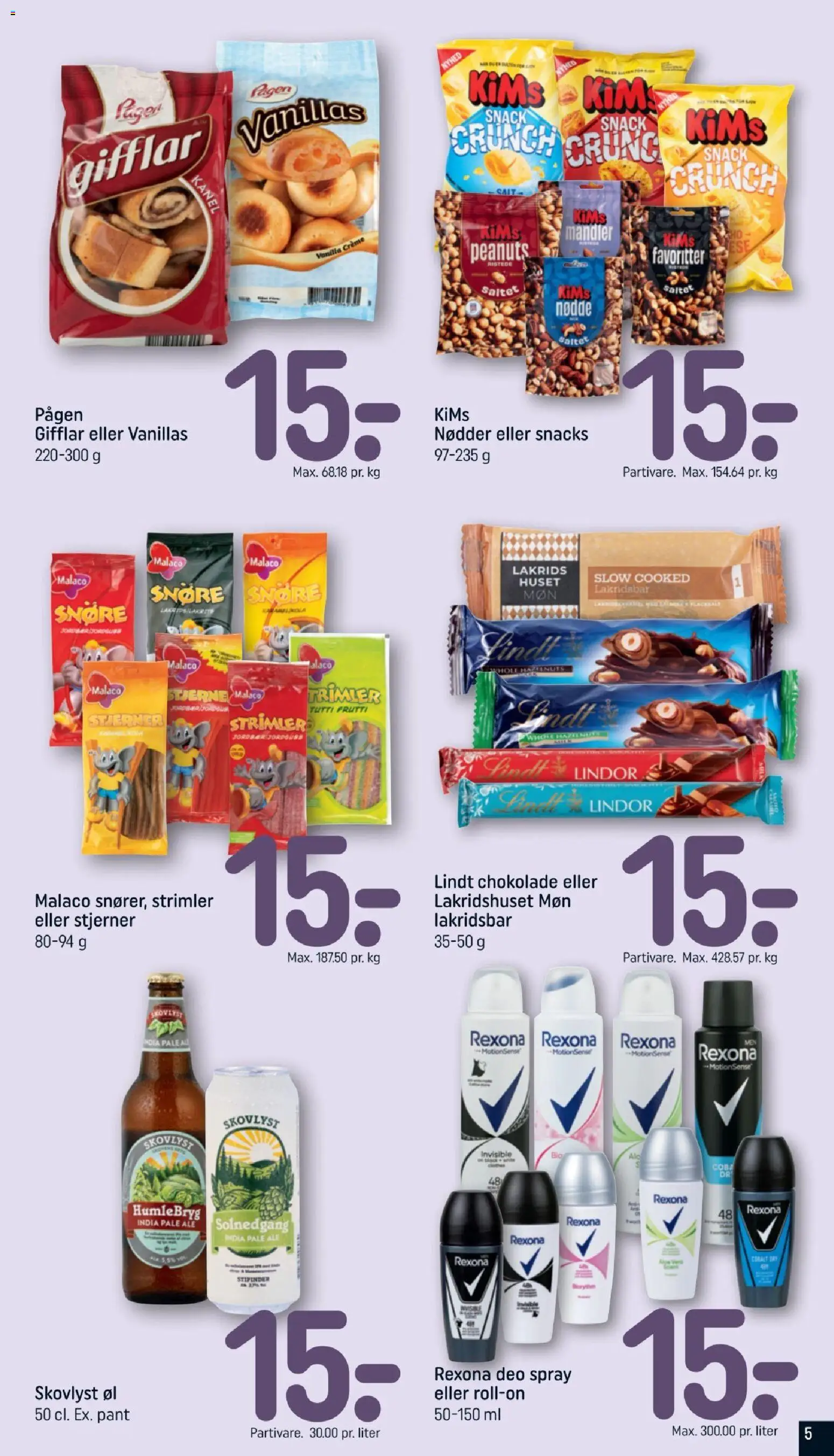 Rema 1000 tilbudsavis – gyldig fra 18/10/2026 | Side: 5 | Produkter: Creme, Øl, Kanel, Peanuts