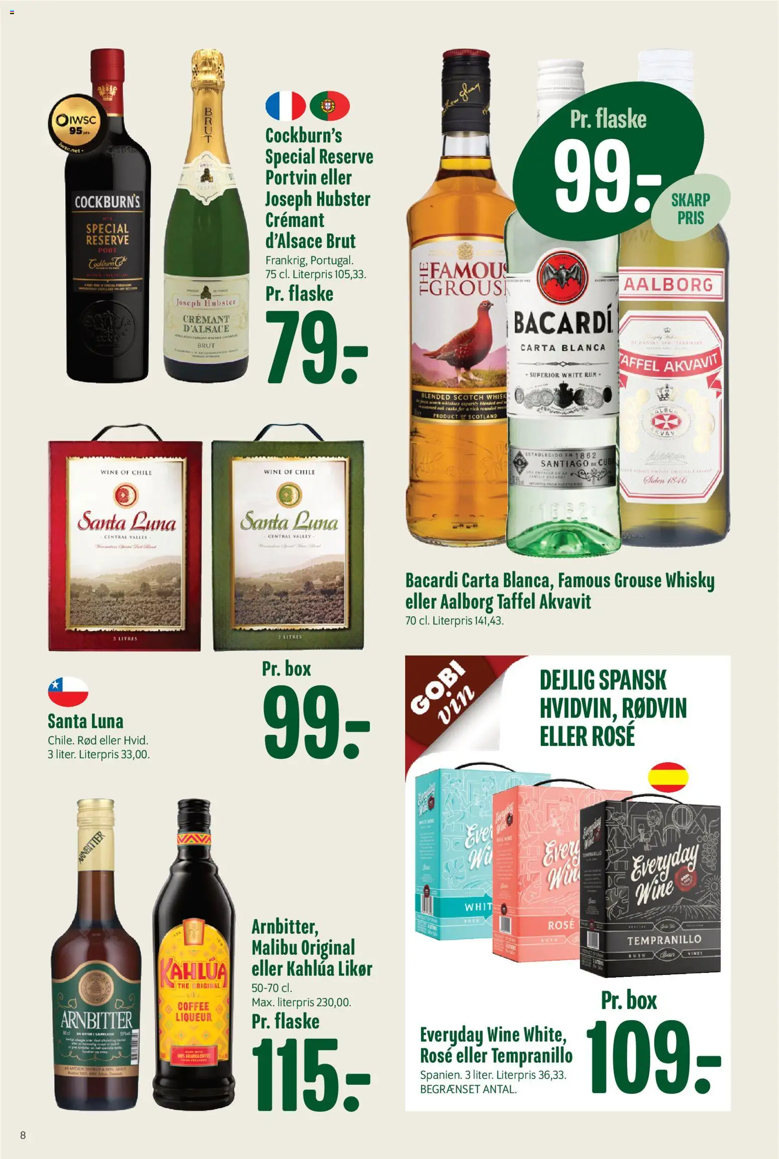 Min Købmand tilbudsavis – gyldig fra 23/10/2026 | Side: 8 | Produkter: Whisky, Rødvin