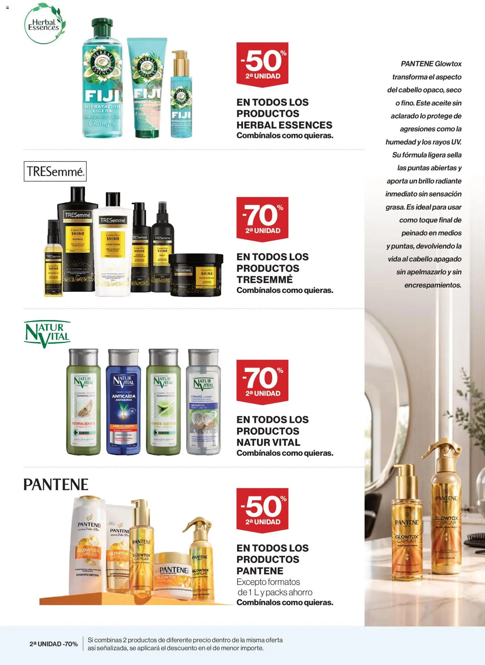 Hipercor - Perfumería │ válido desde el 24/09/2026 | Página: 3 | Productos: Champú, Acondicionador, Aceite