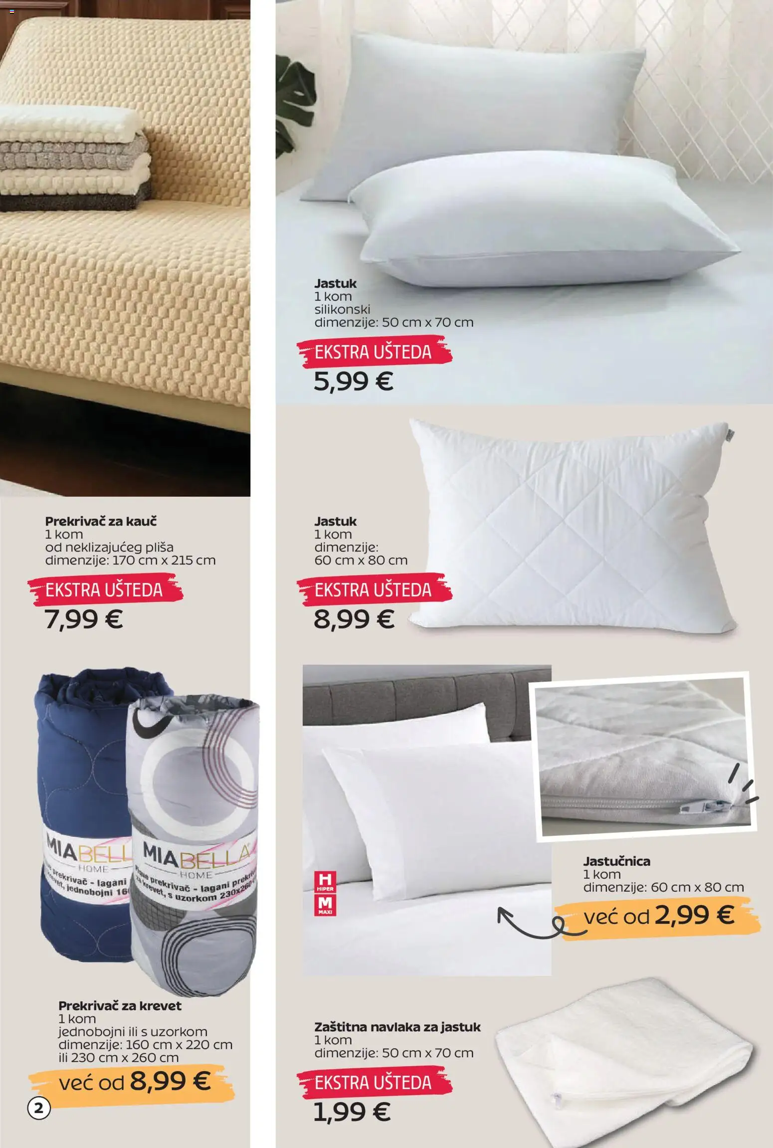 Tommy katalog | vrijedi od 20.08.2026 | Stranica: 2 | Proizvodi: Krevet, Jastuk, Kauč, Jastučnica