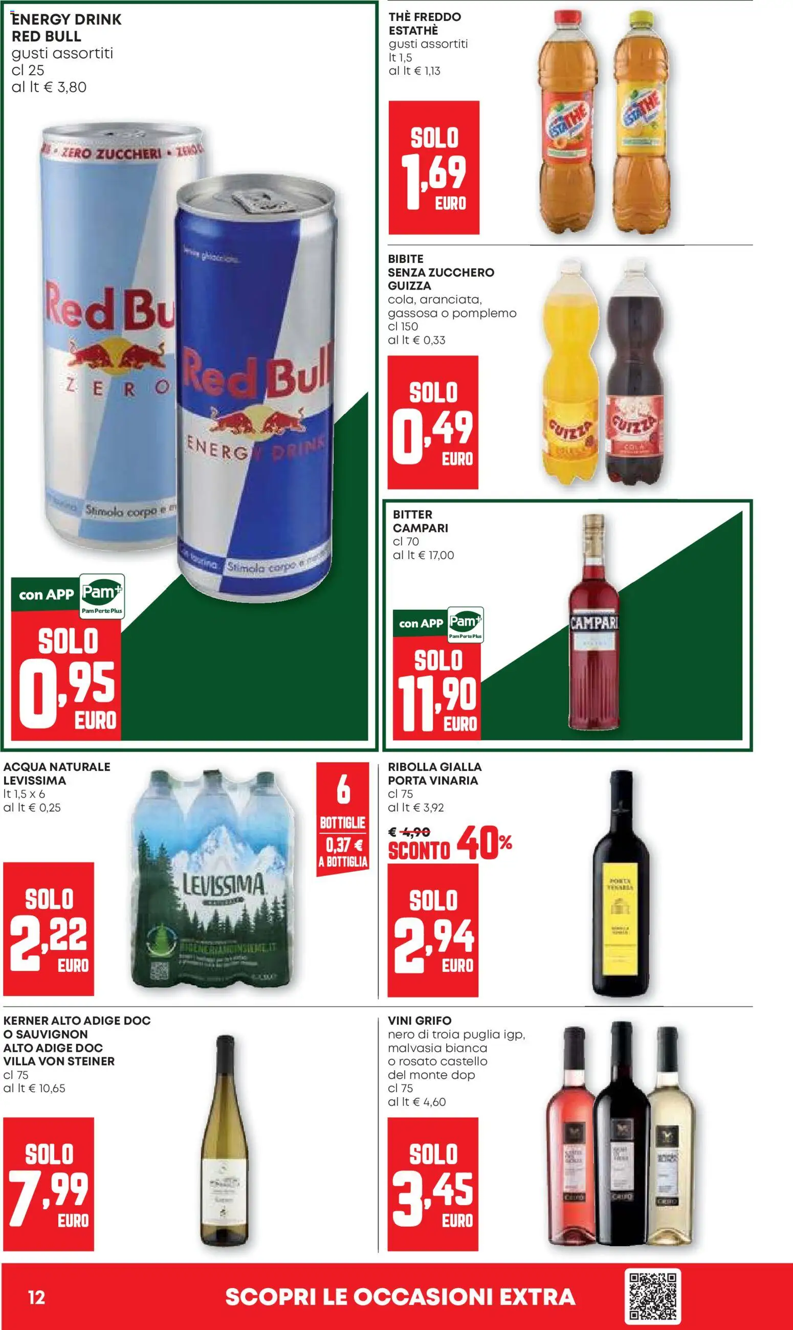 Volantino PAM del 13/08/2026 | Pagina: 12 | Prodotti: Campari, Porta, Acqua naturale, Bibite