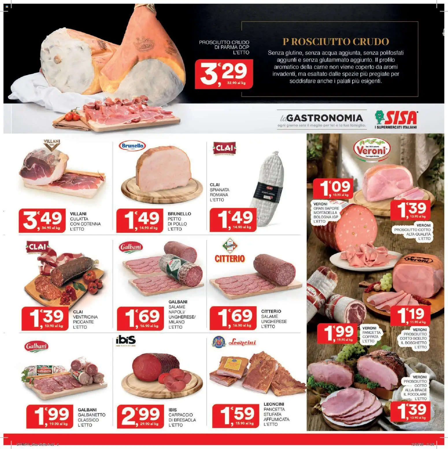 Volantino SISA del 21.05.2026 | Pagina: 5 | Prodotti: Salame, Pollo, Acqua, Mortadella
