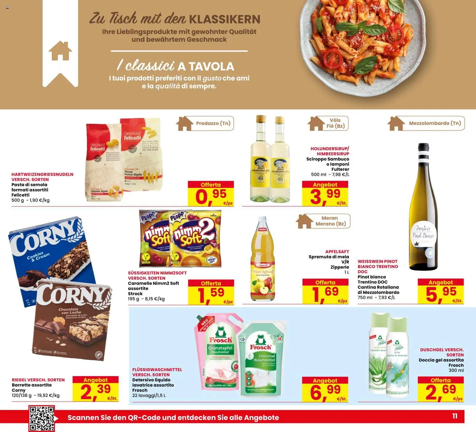 Volantino Eurospar del 06/08/2026 | Pagina: 11 | Prodotti: Tè, Pasta di semola, Pasta, Doccia