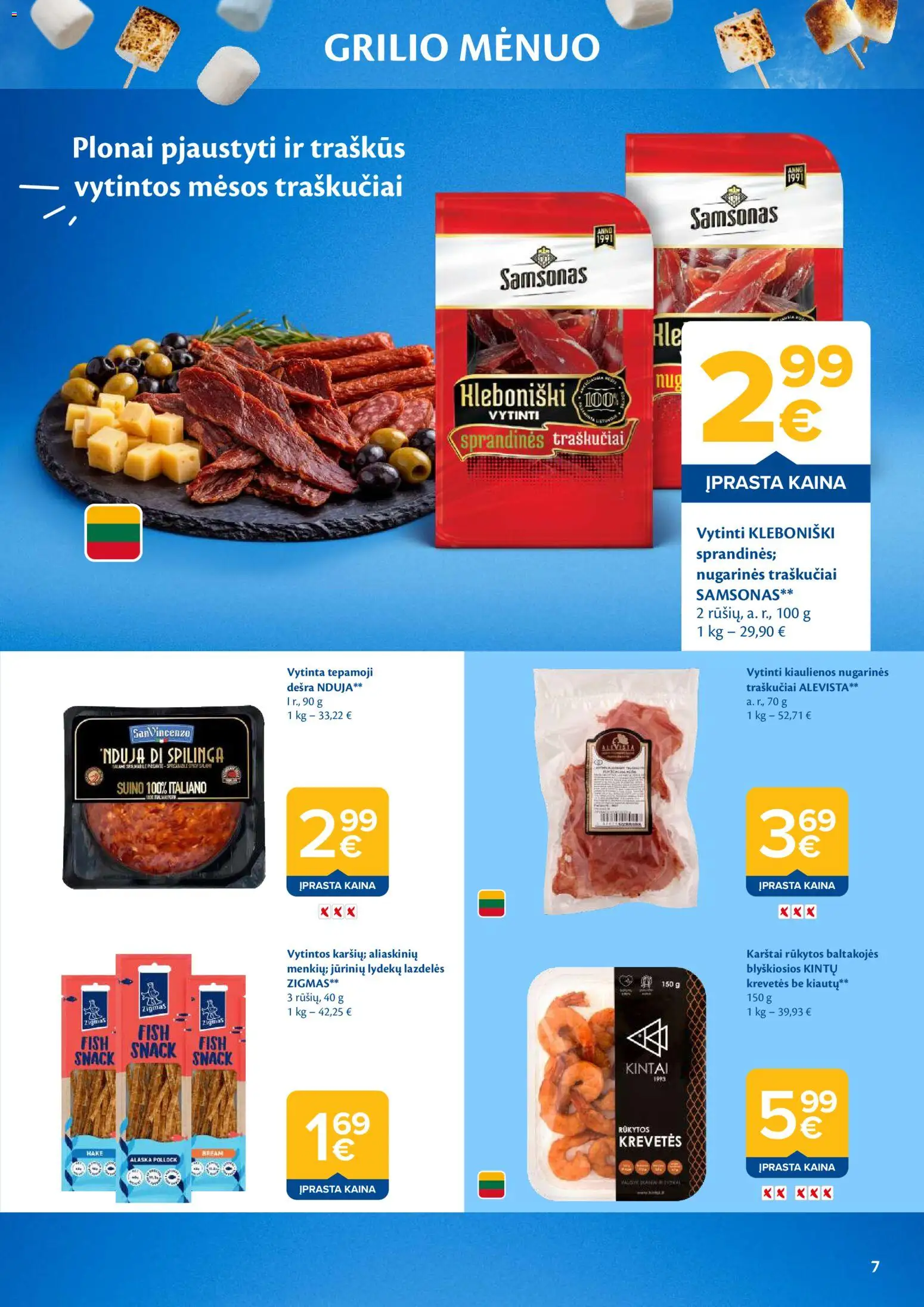 MAXIMA akcijos nuo 05.05.2026 | Puslapis: 7 | Prekių: Kiaulienos, Dešra, Traškučiai