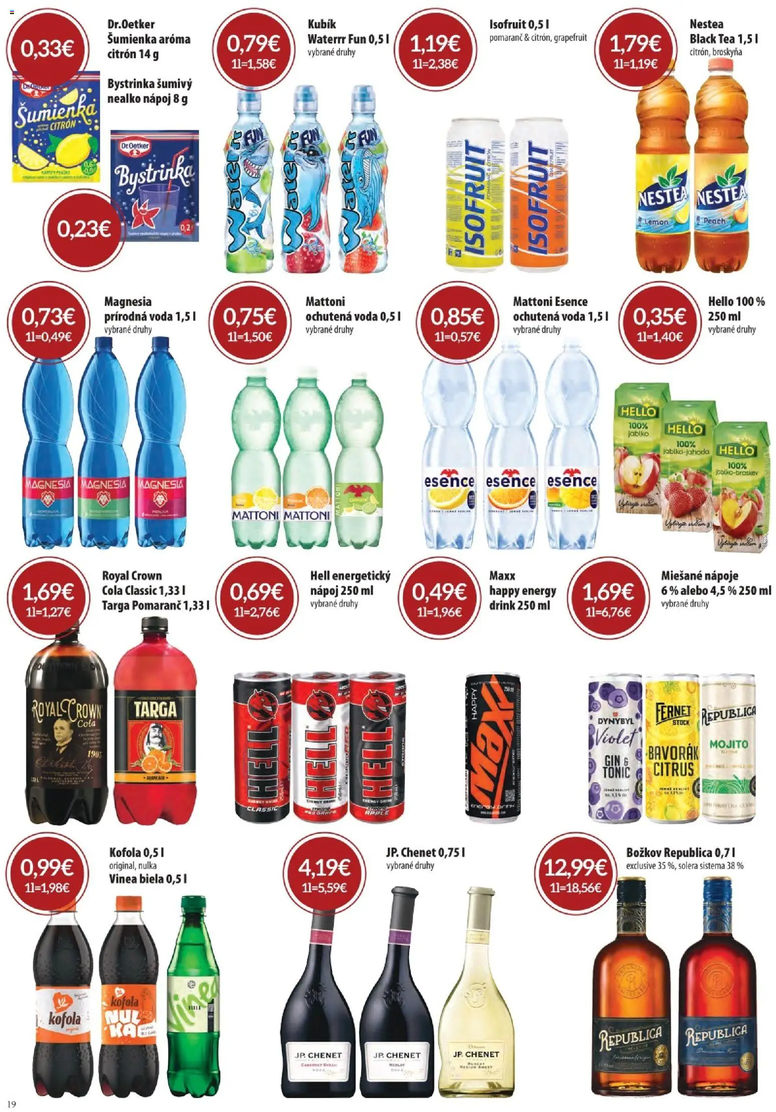 Nové CBA Komfos akcie – leták je platný od 04.06.2026 | Strana: 19 | Produkty: Apple, Kofola, Magnesia, Cola