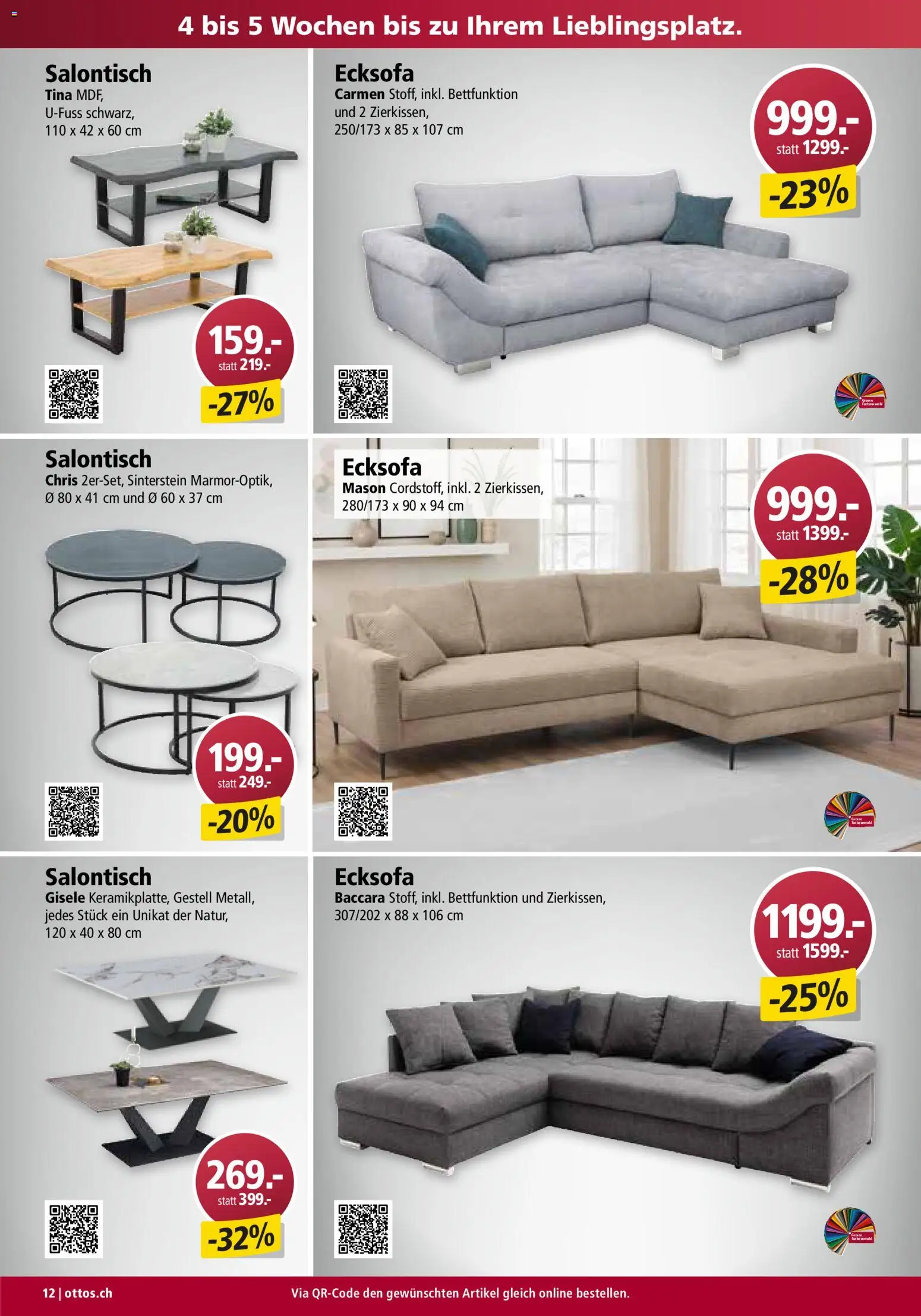Otto's Aktionen Möbelflyer – gültig ab 01.07.2026 | Seite: 12 | Produkte: Ecksofa