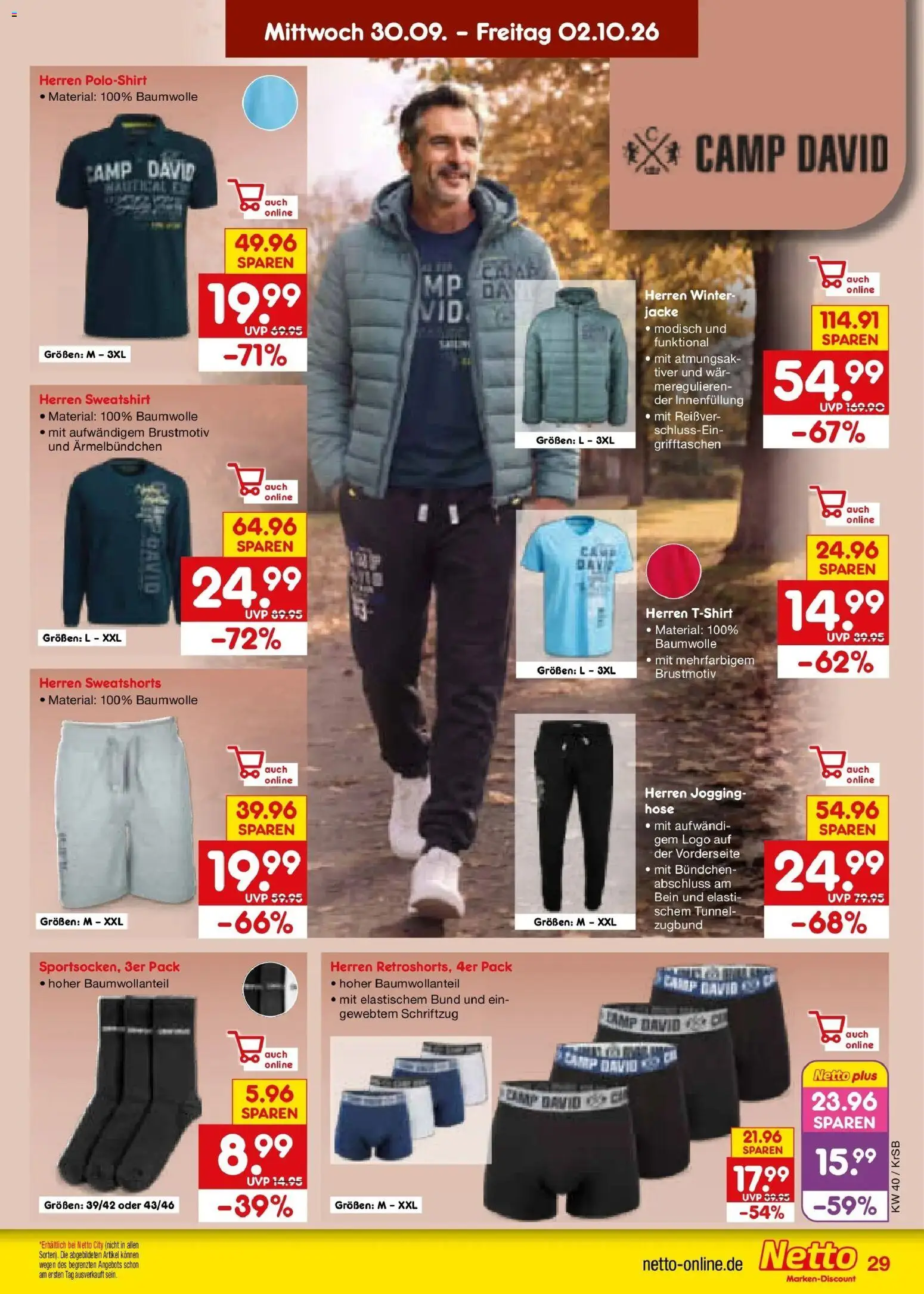 Netto Marken-Discount Prospekt Jüchen – gültig ab 28.09.2026 | Seite: 41 | Produkte: Sweatshirt, Poloshirt, Jacke, Hose