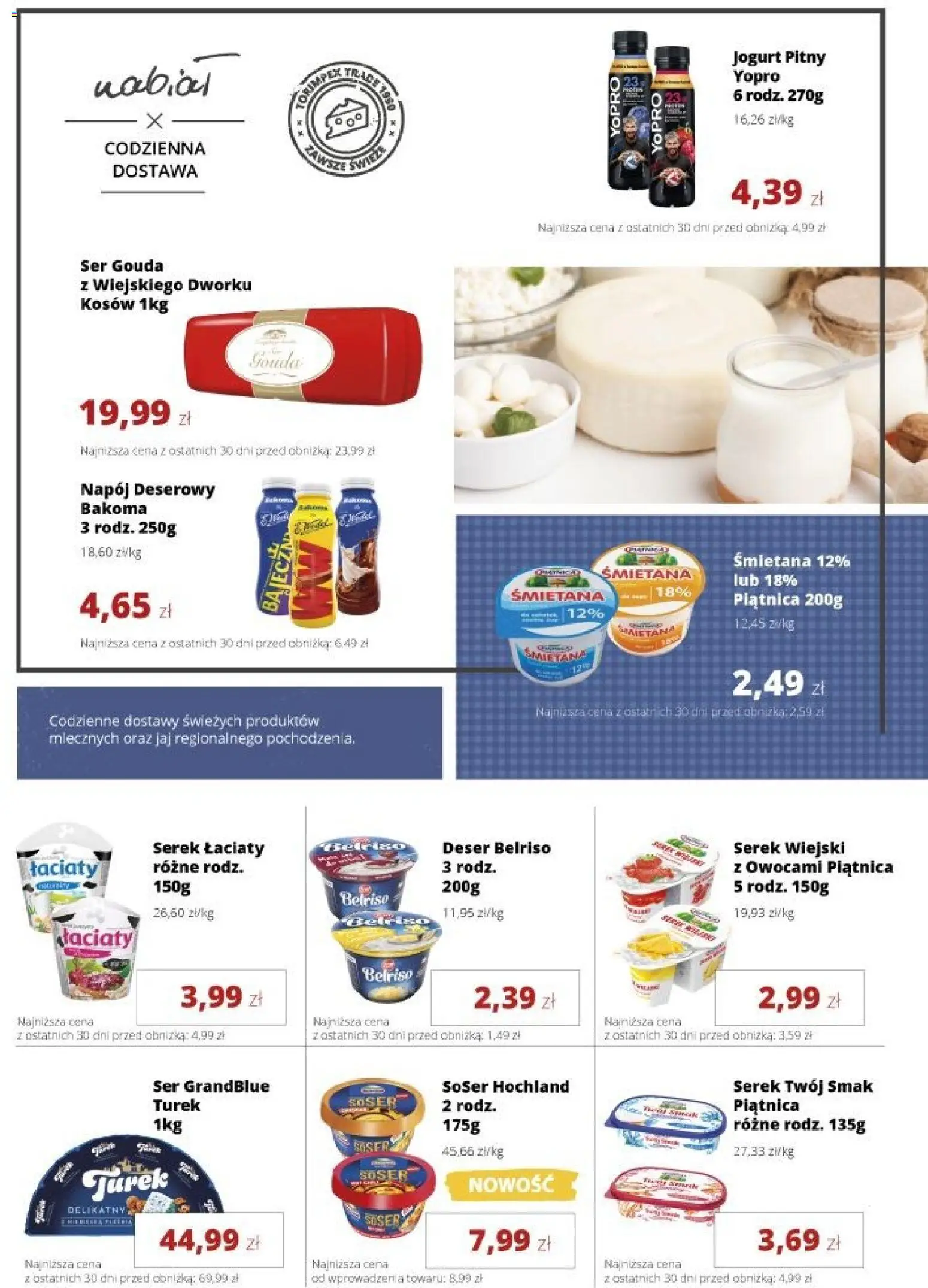 Torimpex gazetka od 21.09.2026 | Strona: 2 | Produkty: Jogurt pitny, Deser, Piątnica, Śmietana