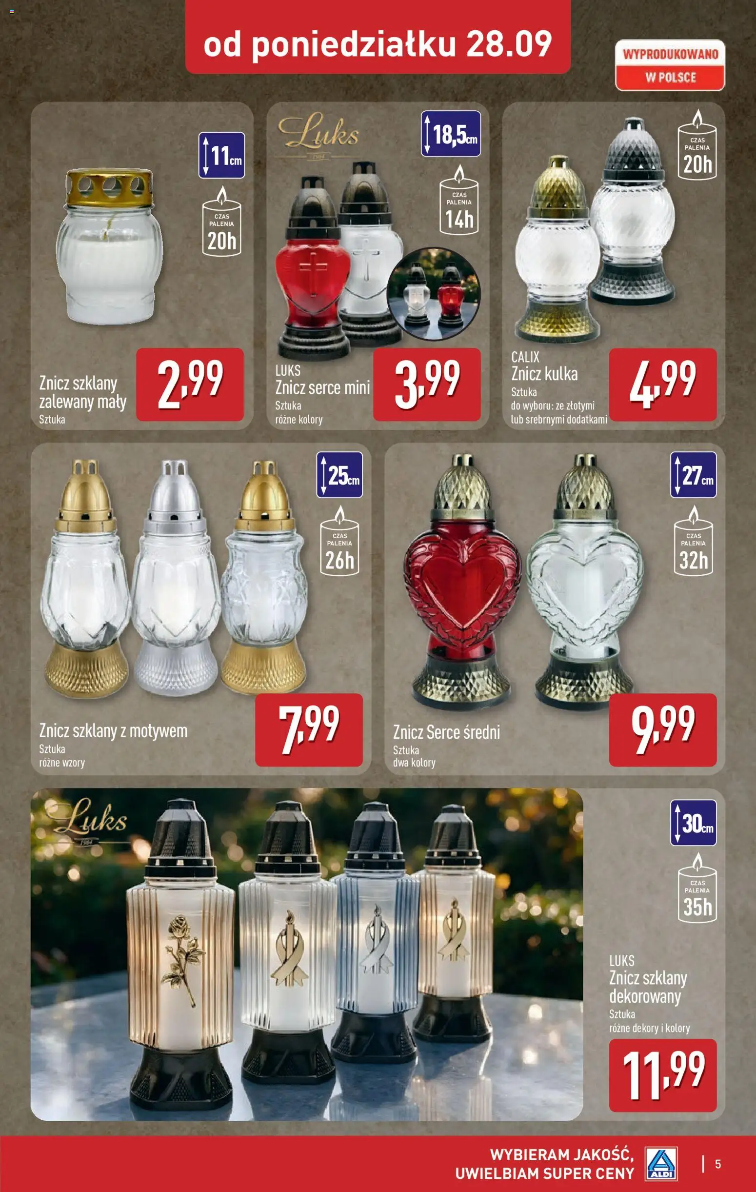 Aldi gazetka - Znicze i stroiki od 28.09.2026 | Strona: 5