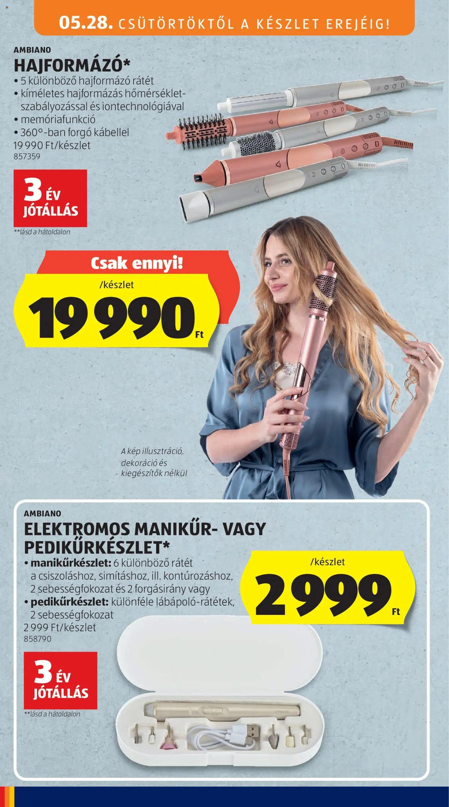 Aldi akciós ujság - amely érvényes a következő dátumtól: 28.05.2026 | Oldal: 26 | Termékek: Hajformázó, Dekoráció