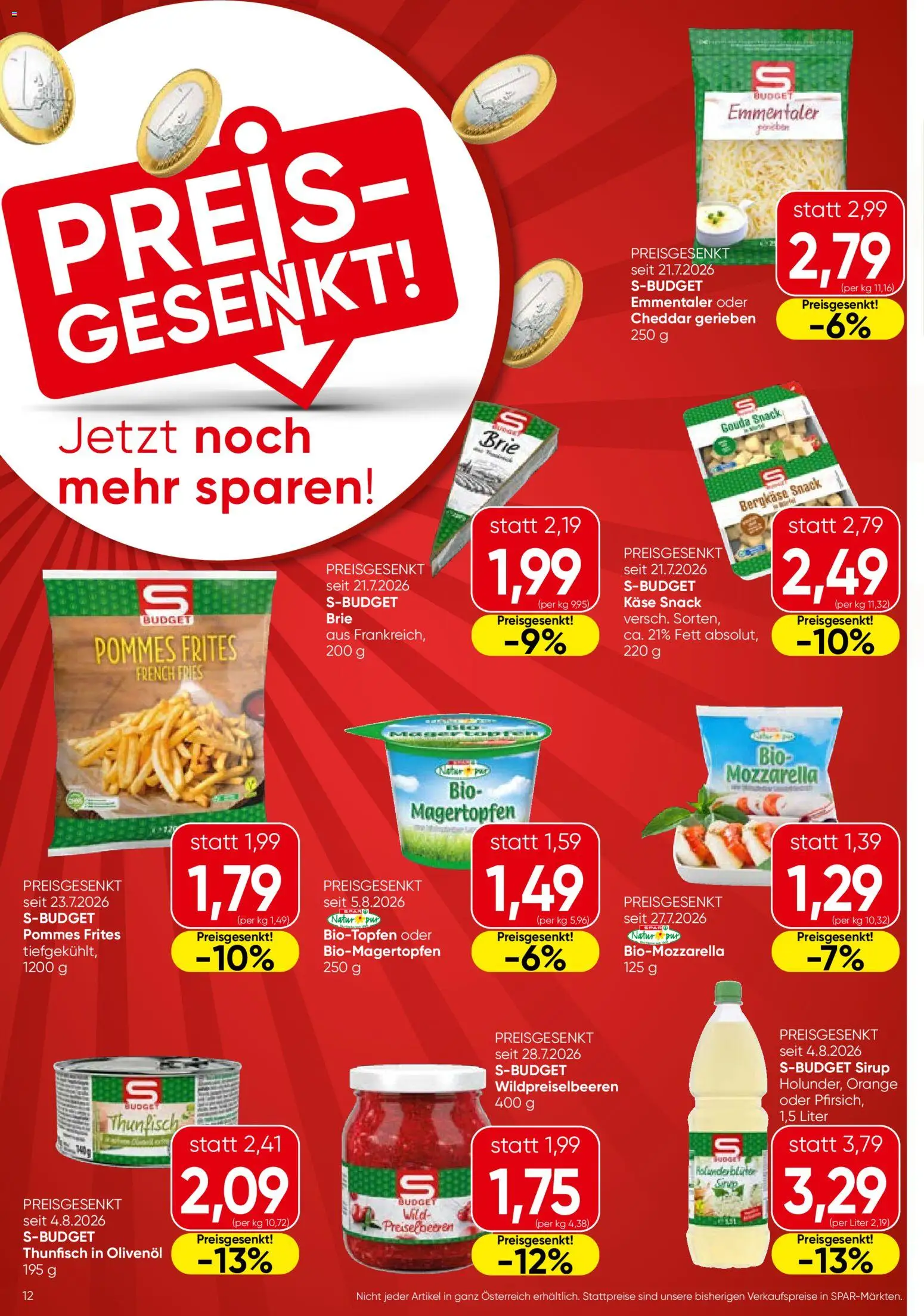 Spar - Flugblatt gültig ab 03.09.2026 | Seite: 12